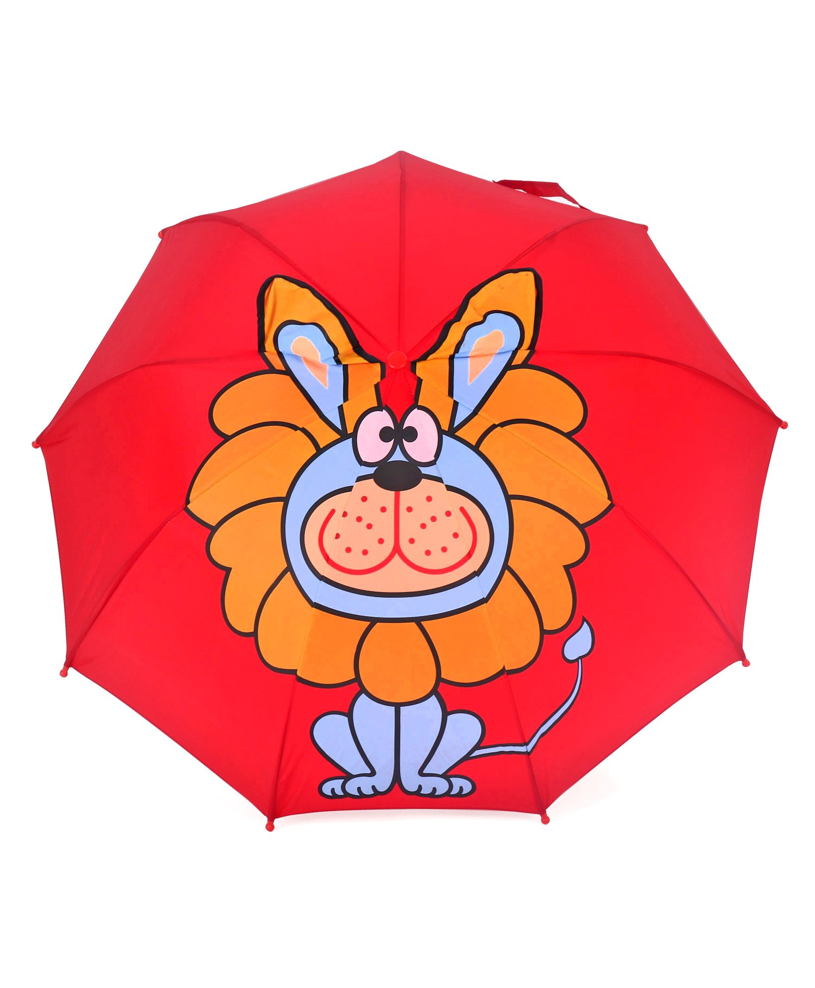 3D Pop Up Umbrella Tiger Print - Red