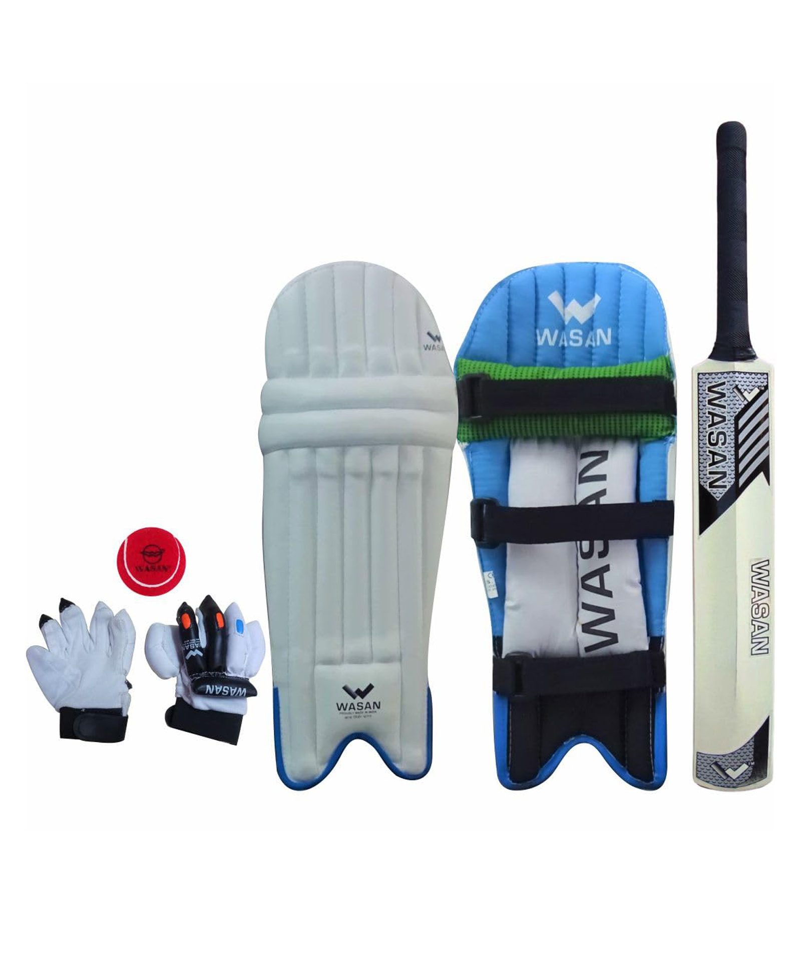 Wasan Complete Cricket Set - White Blue-picture-2