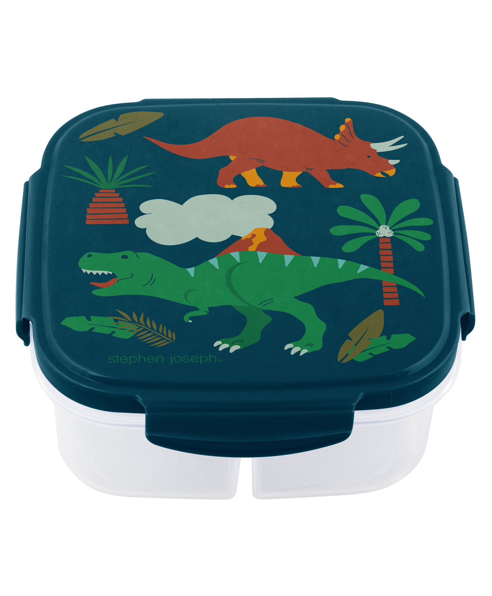 Stephen Joseph Snack Box with Ice Pack Dino Print - Navy-picture-4