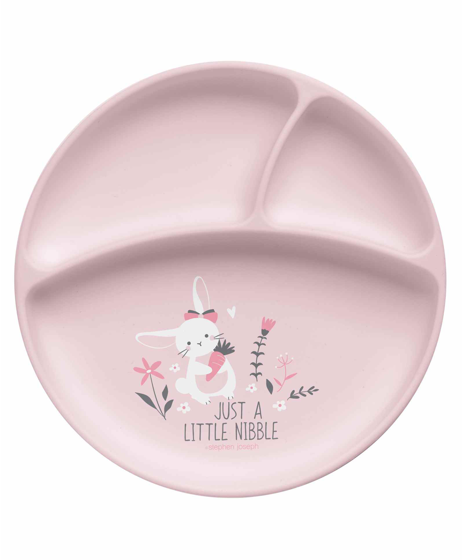 Stephen Joseph Silicone Plate Bunny Print - Pink-image-26