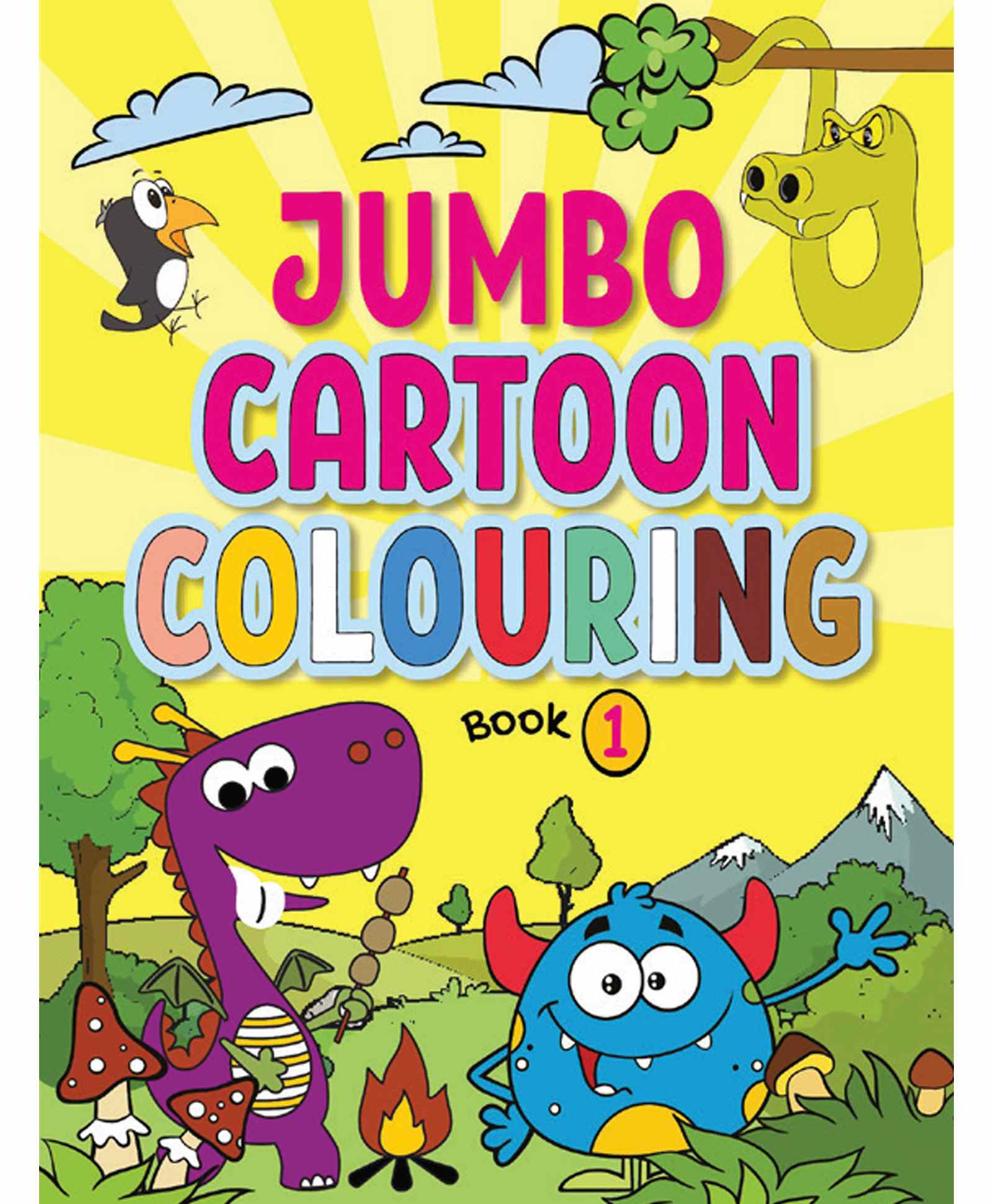 Pegasus Jumbo Cartoon Colouring Book - English-image-12