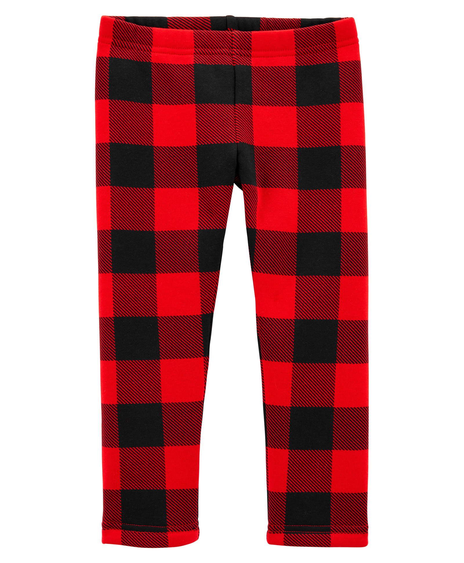 Carter's Buffalo Check Cozy Warm Fleece Leggings - Red