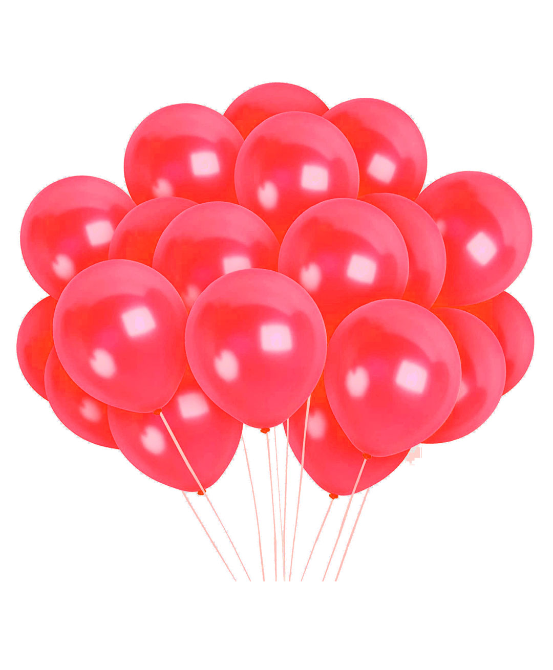 Funcart 8 Inches Metallic Balloons Red - Pack of 10-image-29