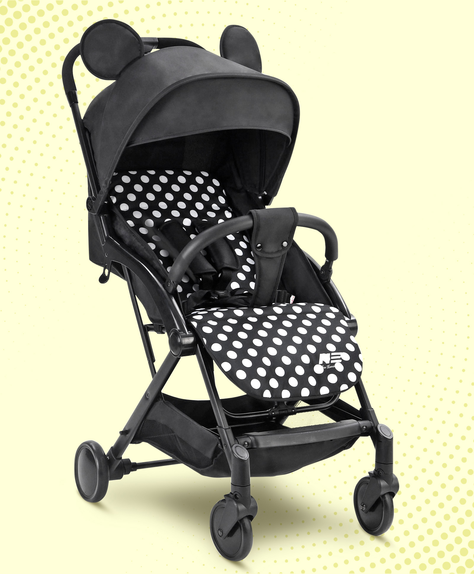 zoe Baby Stroller with Canopy and Recliner - Black-picture-19