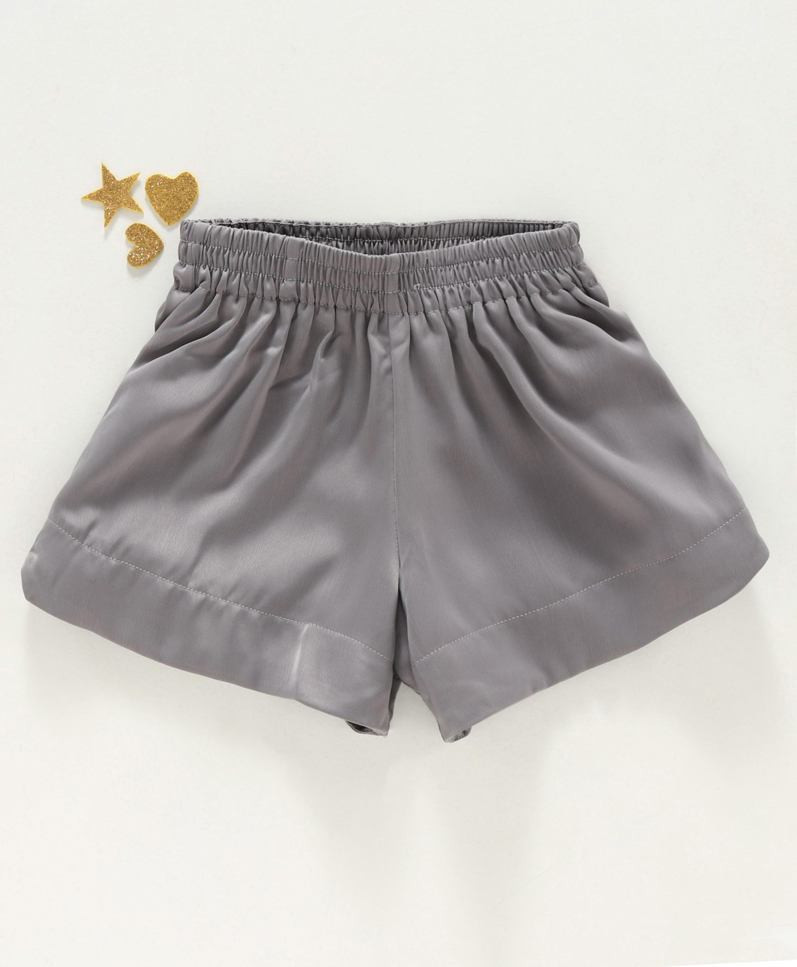 Meng Wa Solid Shorts - Grey-picture-26