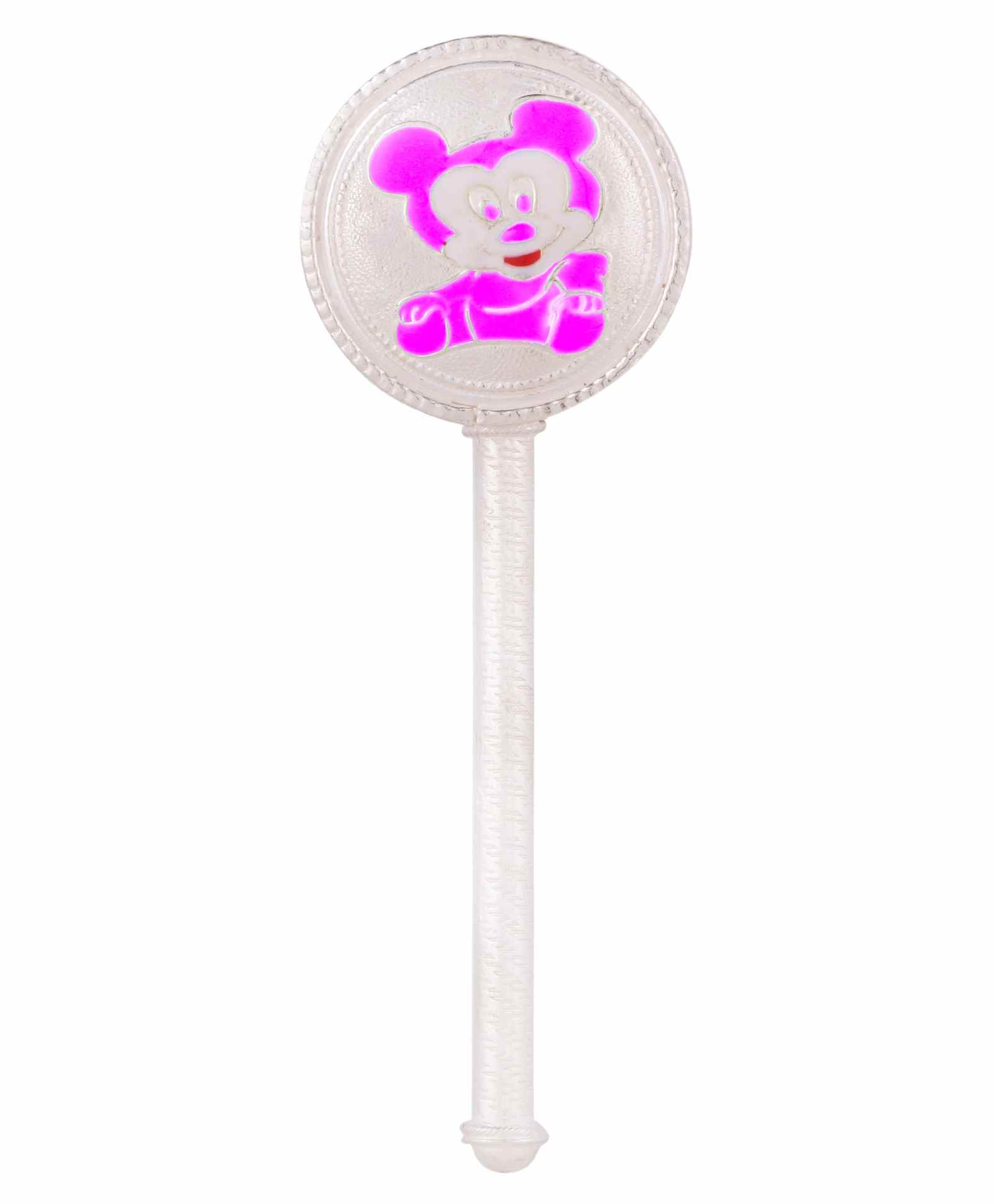 Osasbazaar Sterling Silver Baby Rattle - Silver Pink-image-4