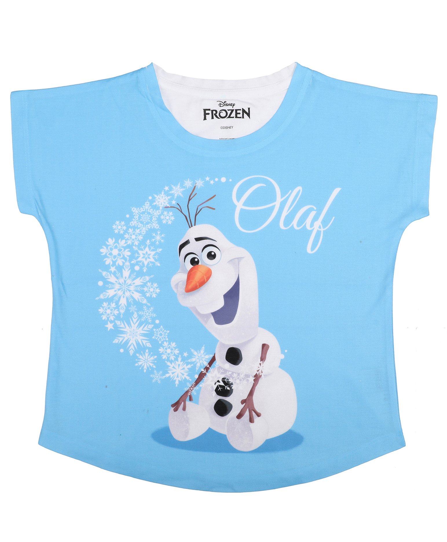 disney by wear your mind Disney By Crossroads Cap Sleeves Olaf Print Top - Blue-picture-6