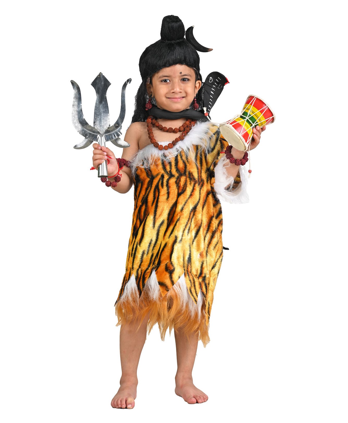 Buy BookMyCostume Sleeveless Lord Shiva Fancy Dress Costume - Brown for  Boys (6-7 Years) Online in India, Shop at  - 3433615