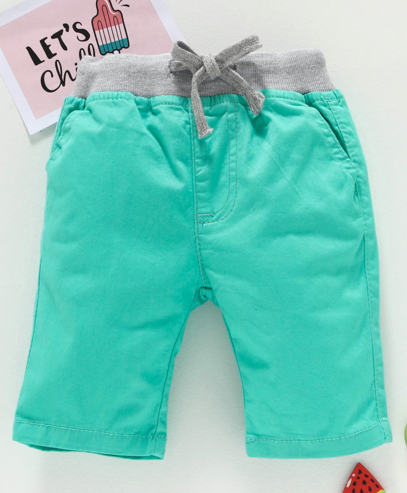 Memory Life Solid Colour Shorts - Sea Green-picture-16