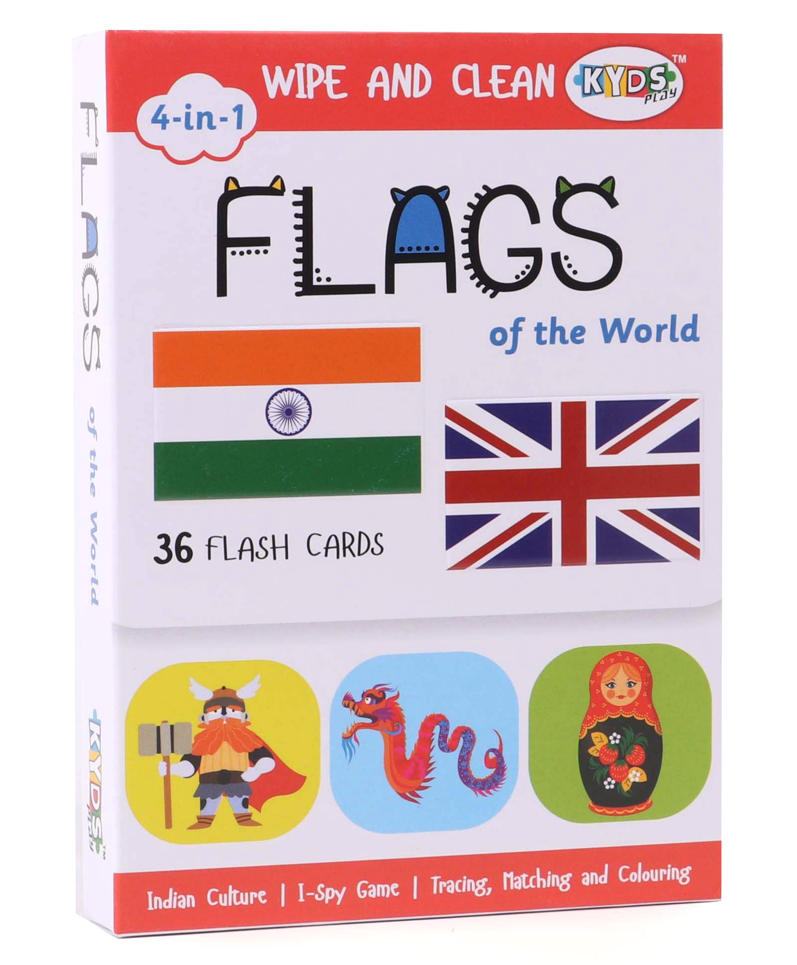 Kyds Play Flash Cards of Flags White - 36 Flash Cards-picture-23