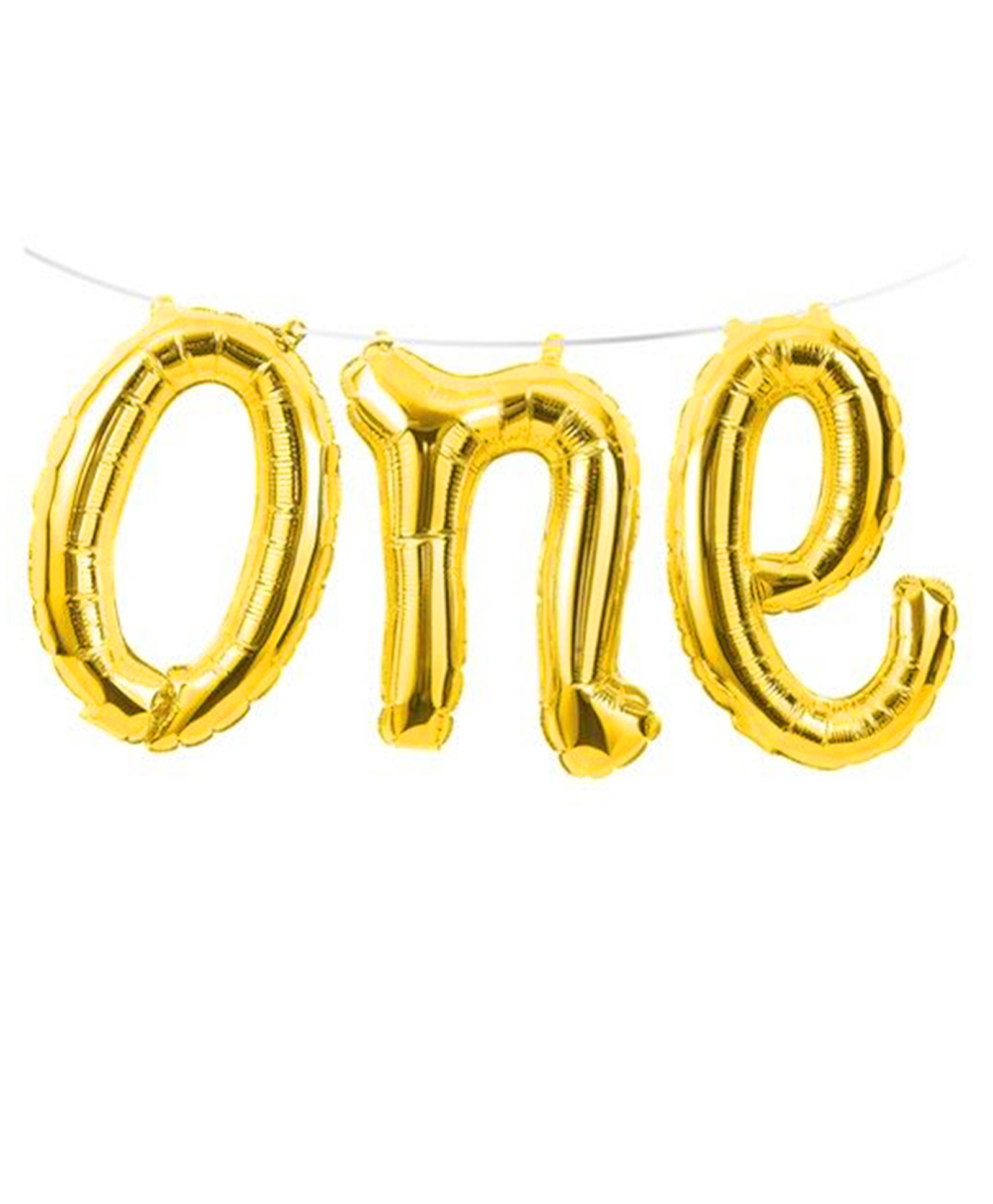 Funcart Letter One Foil Balloon - Golden-image-29