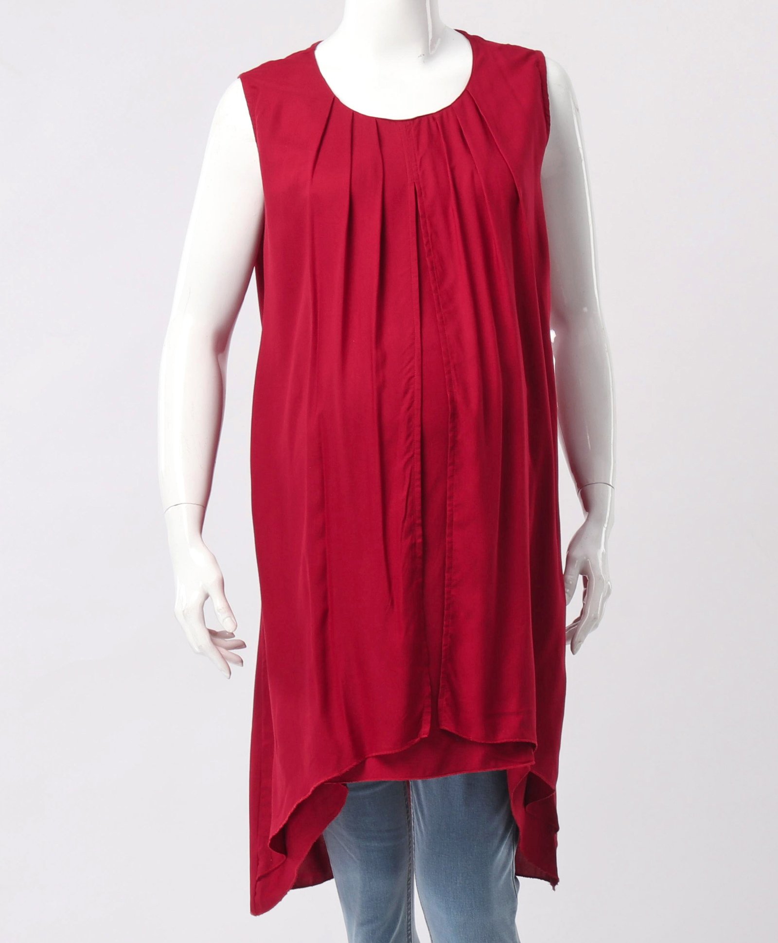 Kriti Sleeveless Maternity Dress - Maroon-image-32