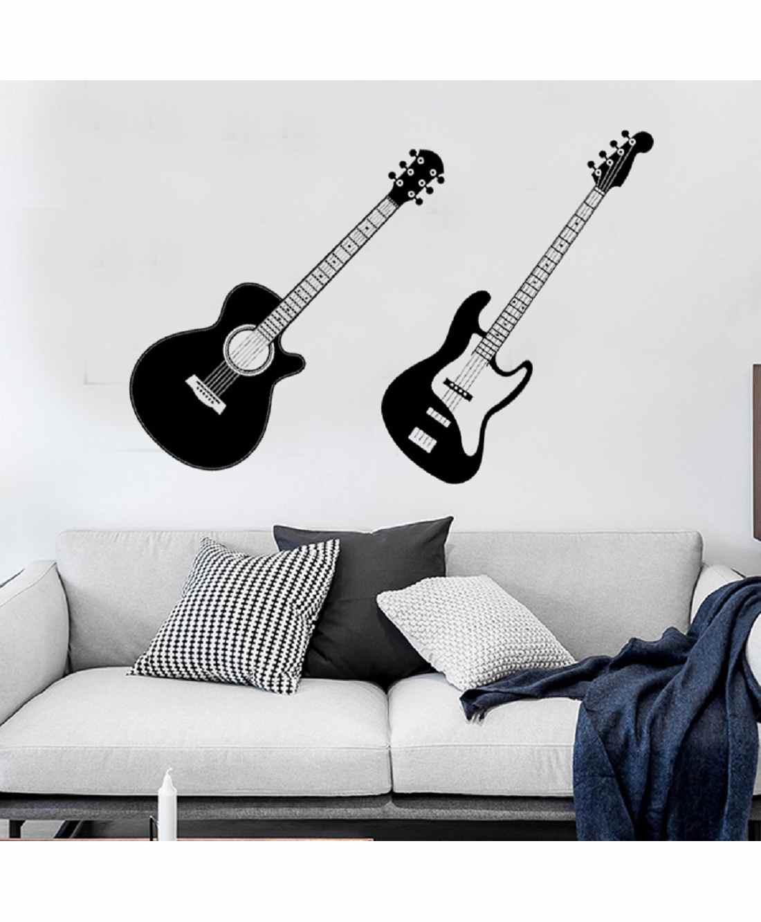 Oren Empower Guitar Wall Sticker - Black White-image-14