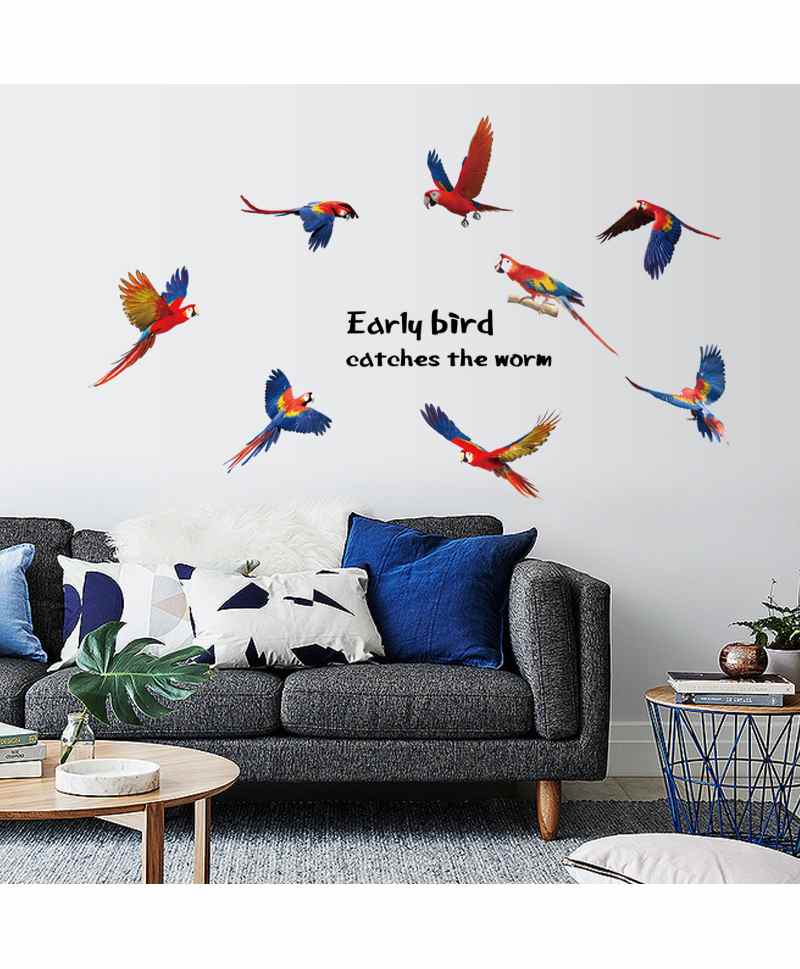 Oren Empower Parrot Wall Stickers  - Multicolour-image-13