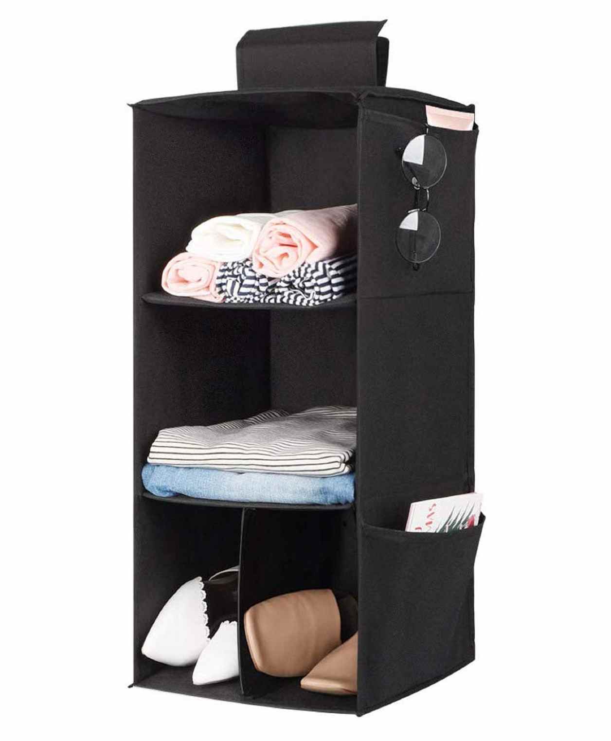 My Gift Booth 3 Shelves Hanging Closet Organizer Black Online In India Buy At Best Price From Firstcry Com 3447930