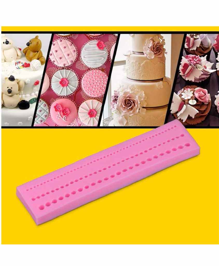 Syga Silicone Cake Fondant Pearl String Decor Mould - Pink-image-22