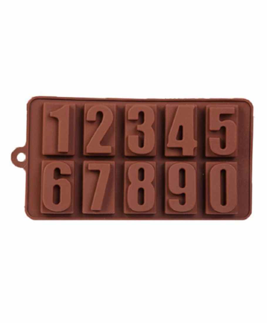 Syga Numbers Shaped Silicone Mould - Brown-image-49