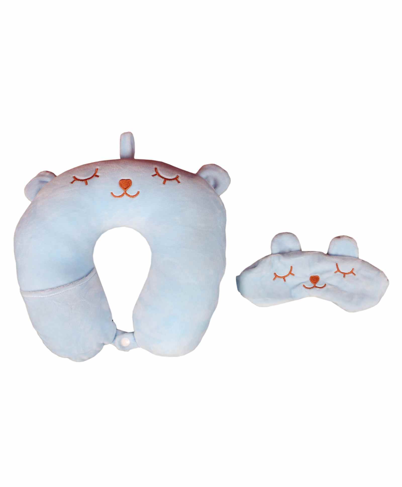 Skylofts Soft Micro Fiber Neck Cushion & Eye Mask - Blue-picture-45