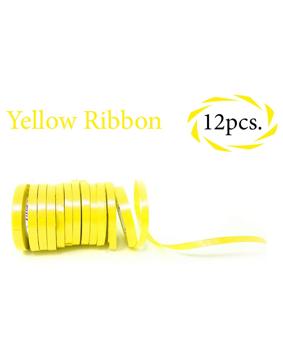 Amfin Curling Ribbons Yellow - Pack of 12 Rolls-image-33