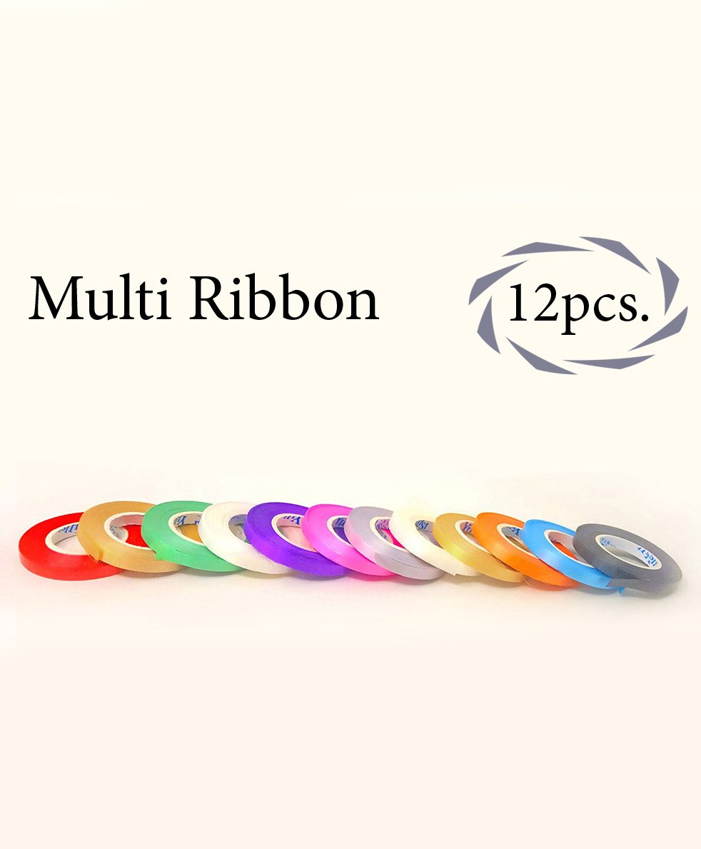 Amfin Curling Ribbons Multicolour - Pack of 12 Rolls