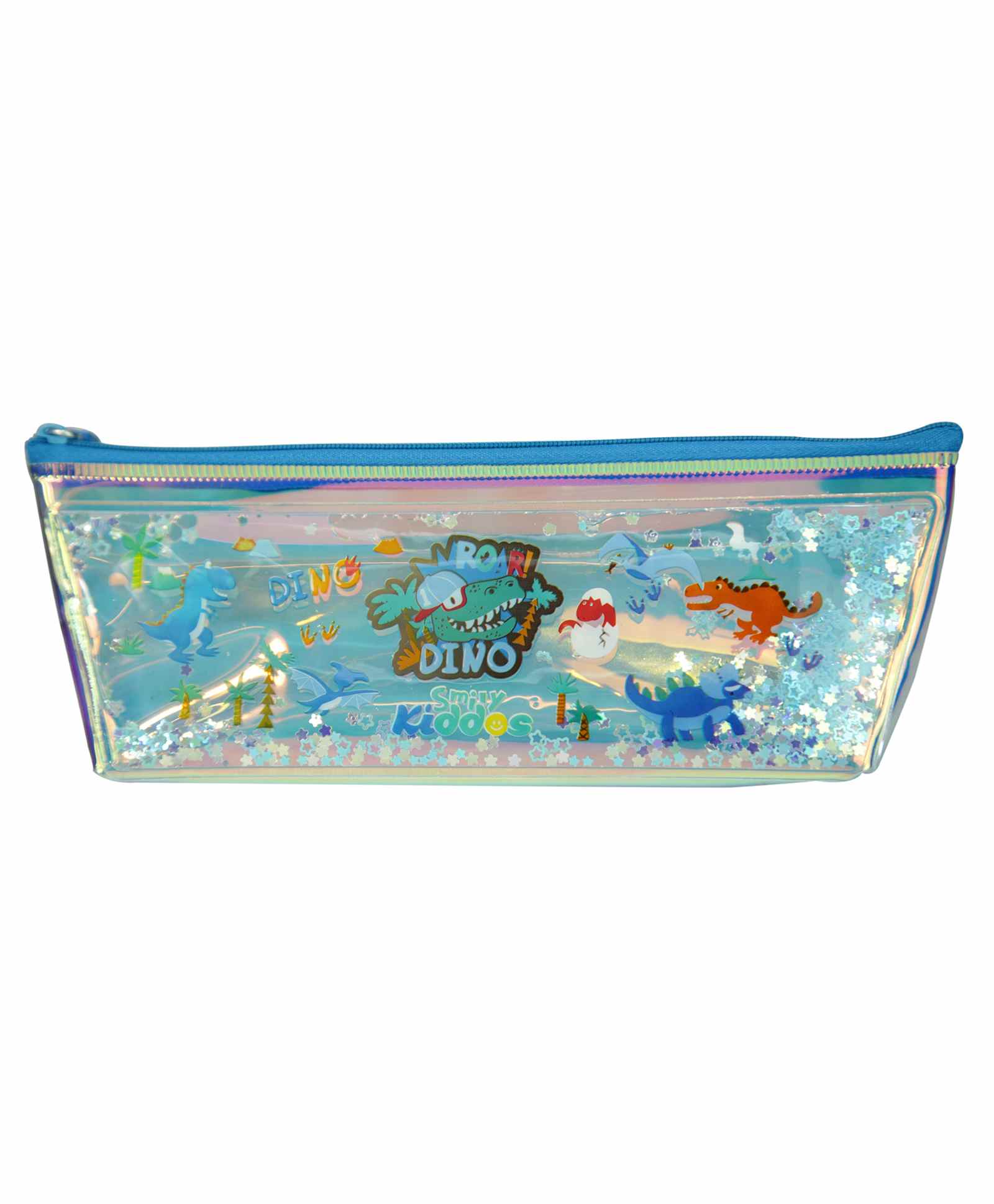 smily kiddos Smilykiddos Dino Pencil Pouch With Drift Glitter - Blue-picture-20