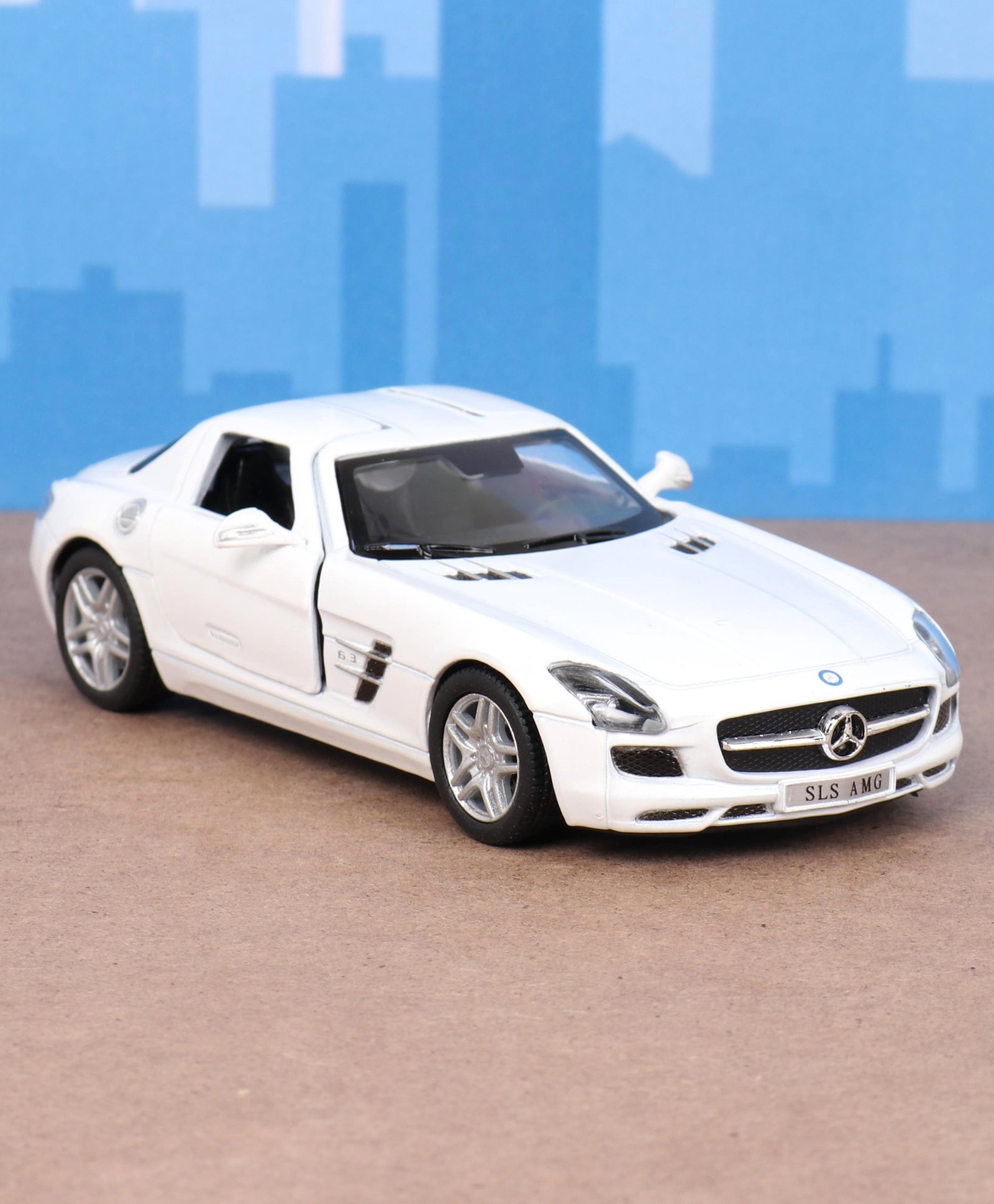 white mercedes toy car