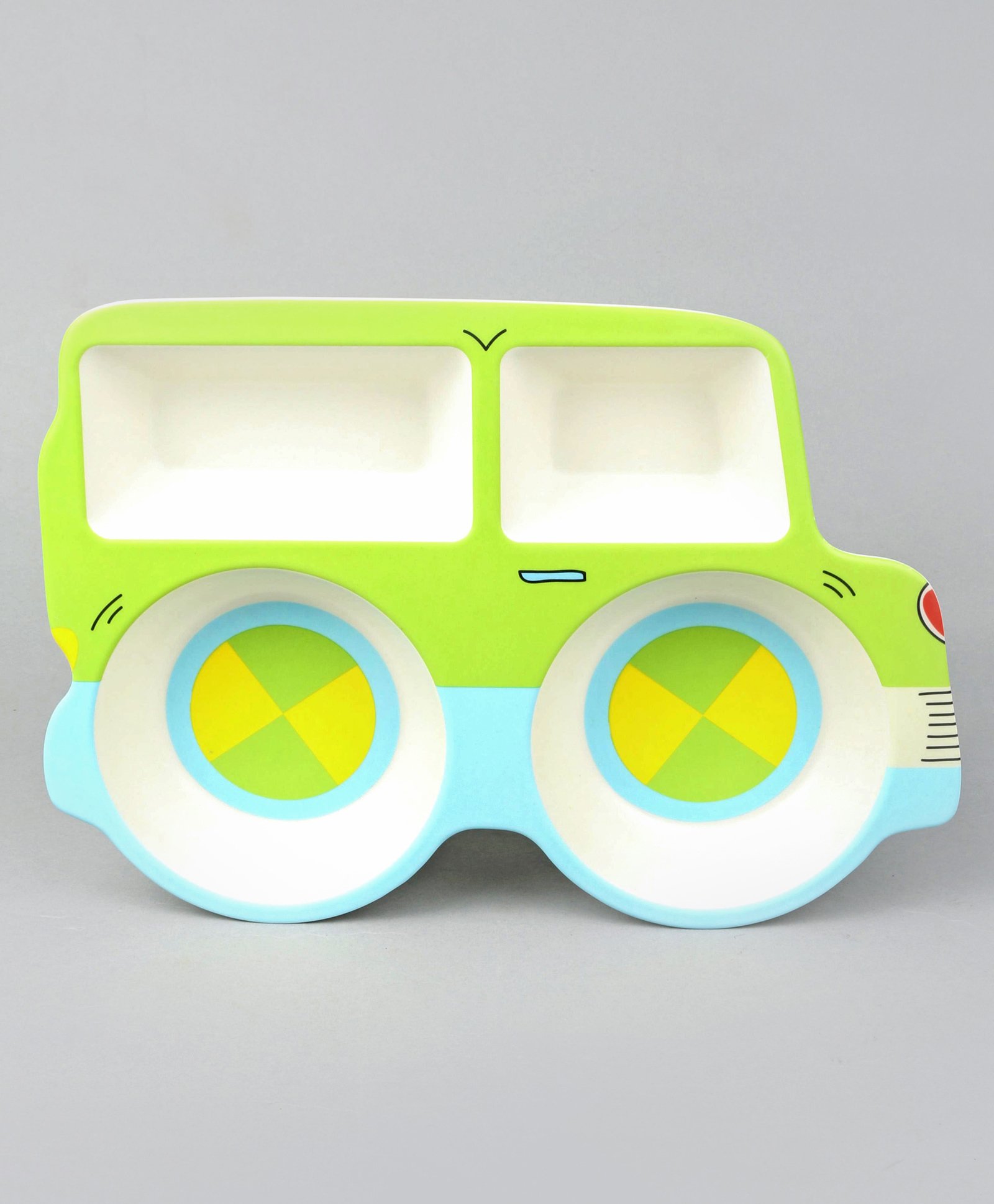 Jeep Shaped Fibre Section Plate - Green-image-1