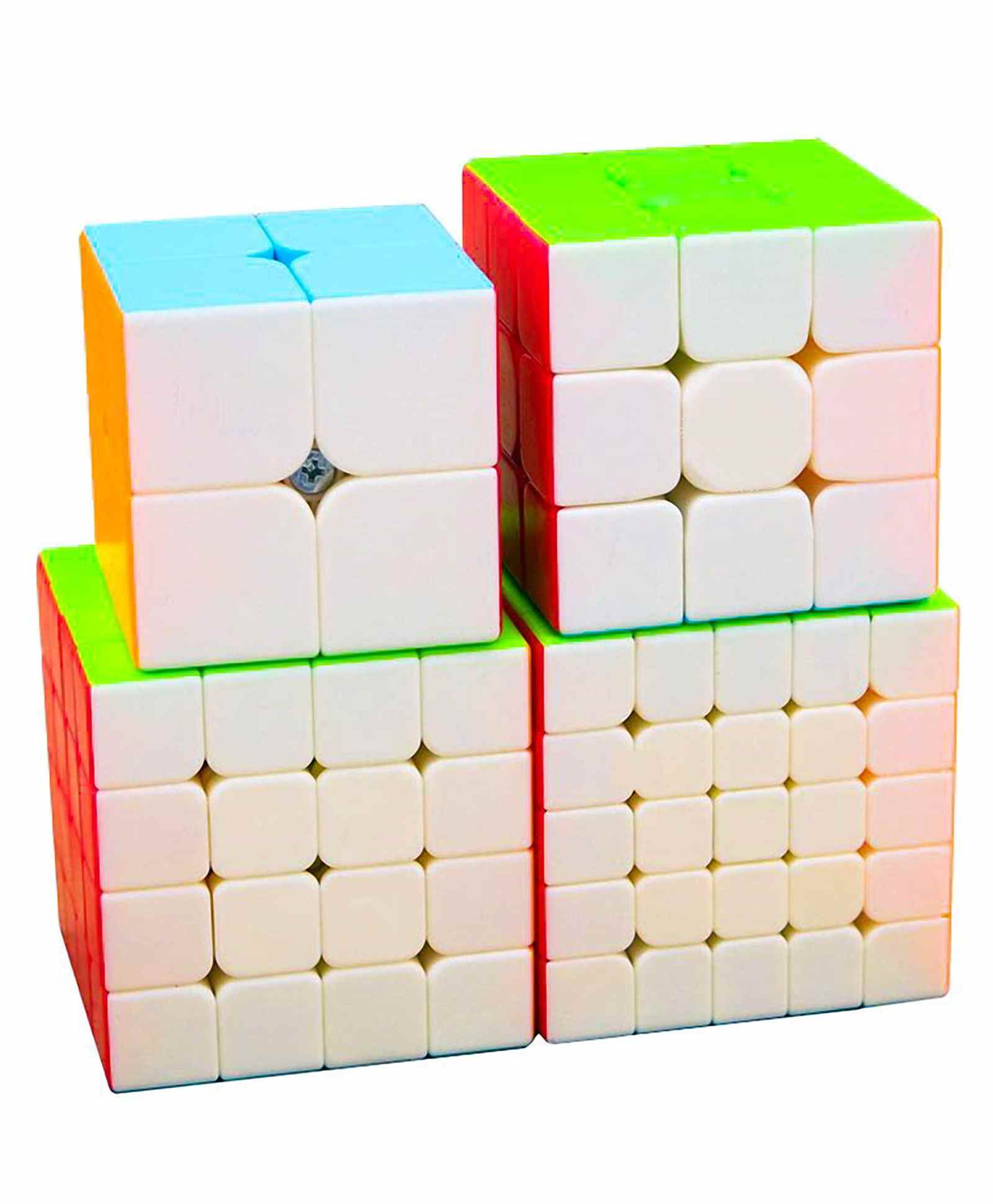 Yamama Stickerless Puzzle Cubes Pack of 4 - Multicolor-image-4