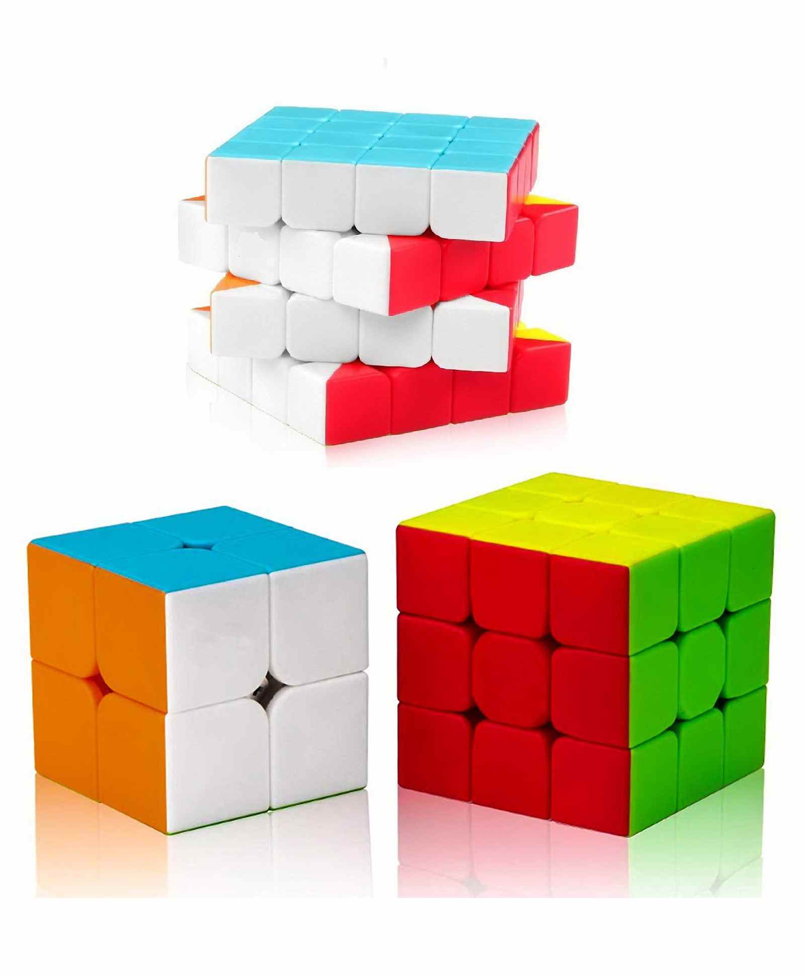 Yamama Combo of 2x2 3x3 and 4x4 Stickerless Cubes - Multicolor-image-22