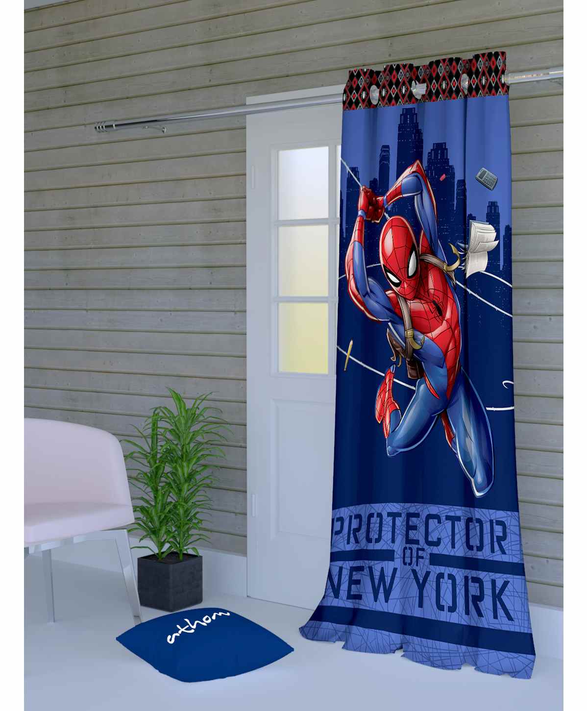 Athom Trendz Marvel Spiderman Kids Long Door Curtain - Blue & Red Online in  India, Buy at Best Price from  - 3520144