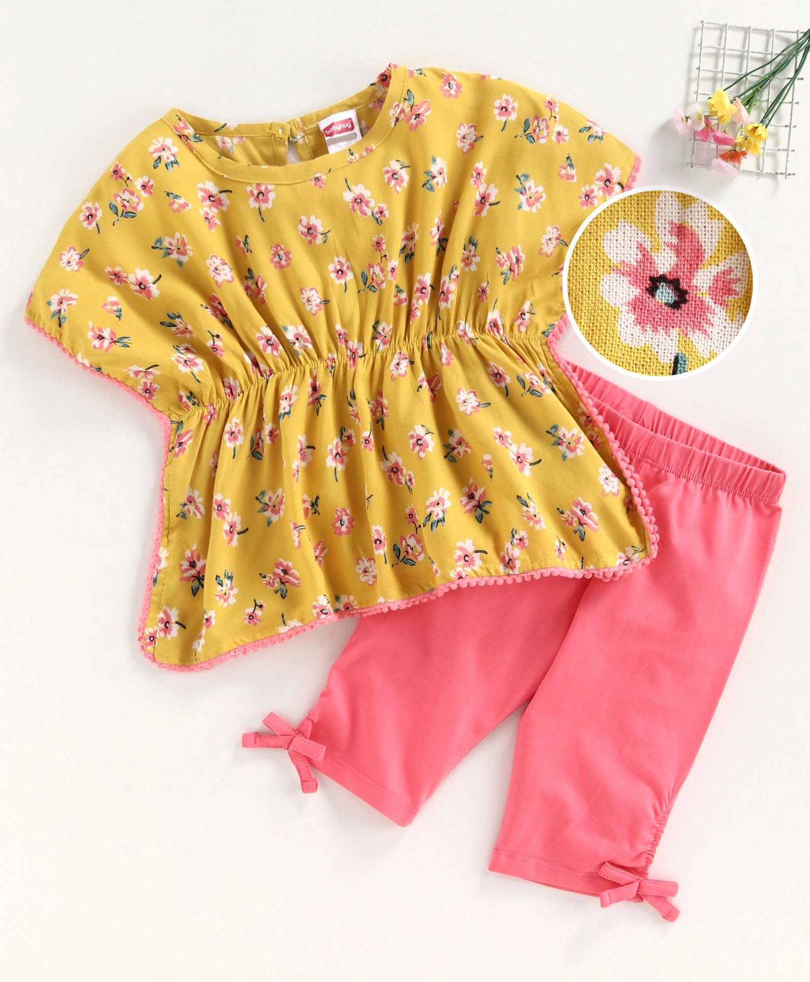 yellow kaftan top