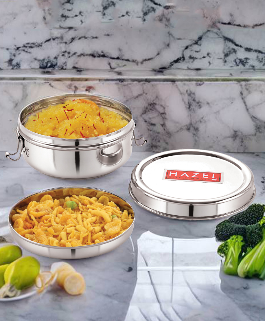 Hazel Stainless Steel Traditional Design Lunch Box -  700 ml-image-41