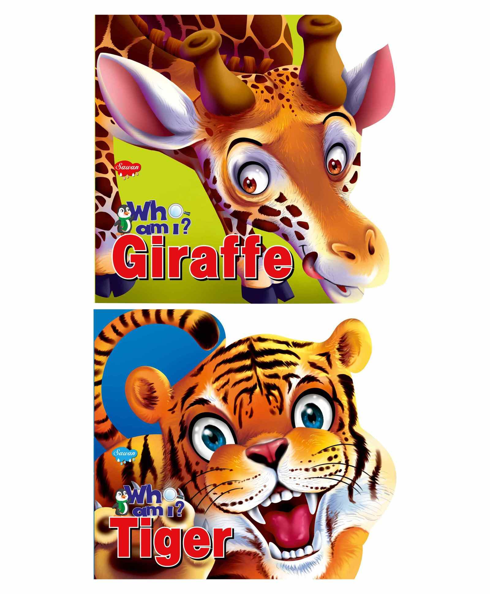 Sawan Who Am I Die Cut Giraffe & Tiger Board Books Pack of 2- English-image-20