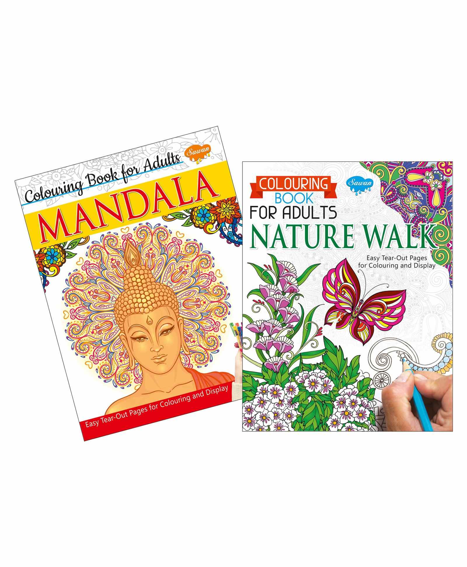Sawan Mandala & Nature Walk Colouring Book Set of 2 - English-image-3