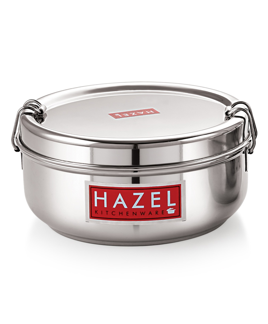 Hazel Stainless Steel Traditional Design Tiffin Lunch Container with Locking Clip - 350 ml-image-38