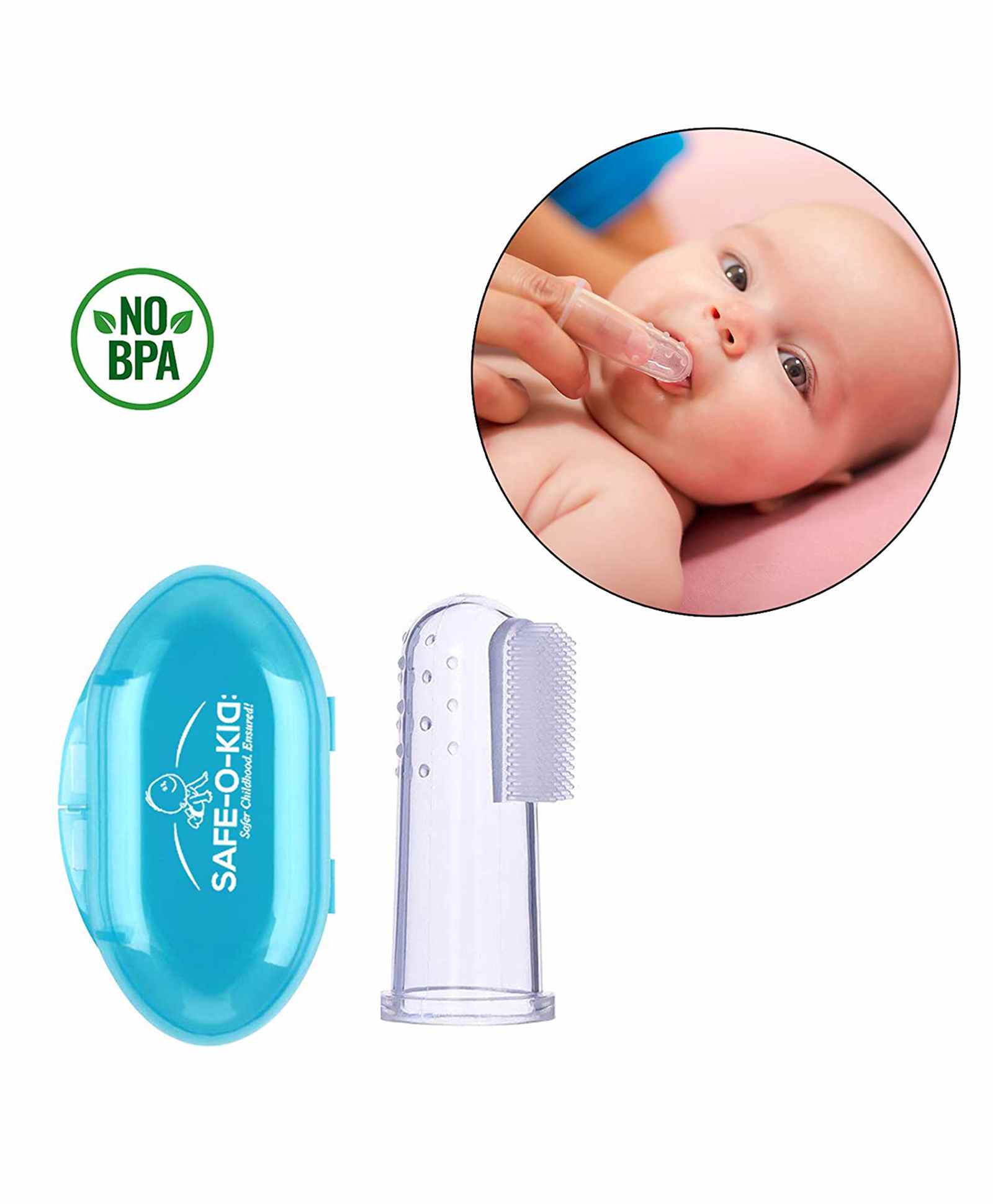Safe-O-Kid Baby Tooth Brush with Case - Blue-picture-47