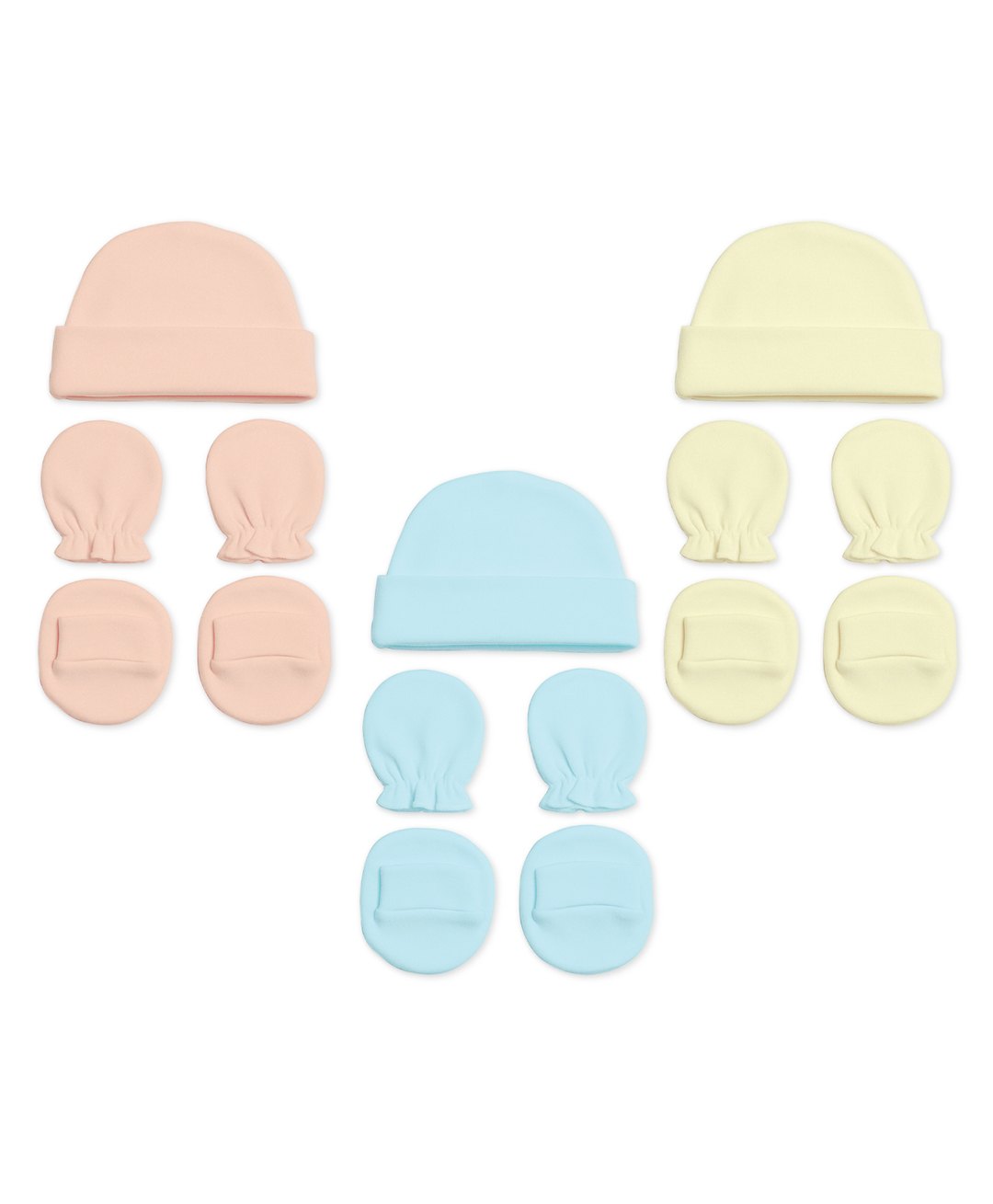 Mom's Home Cap, Mitten & Booties Set of 3 - Multicolor