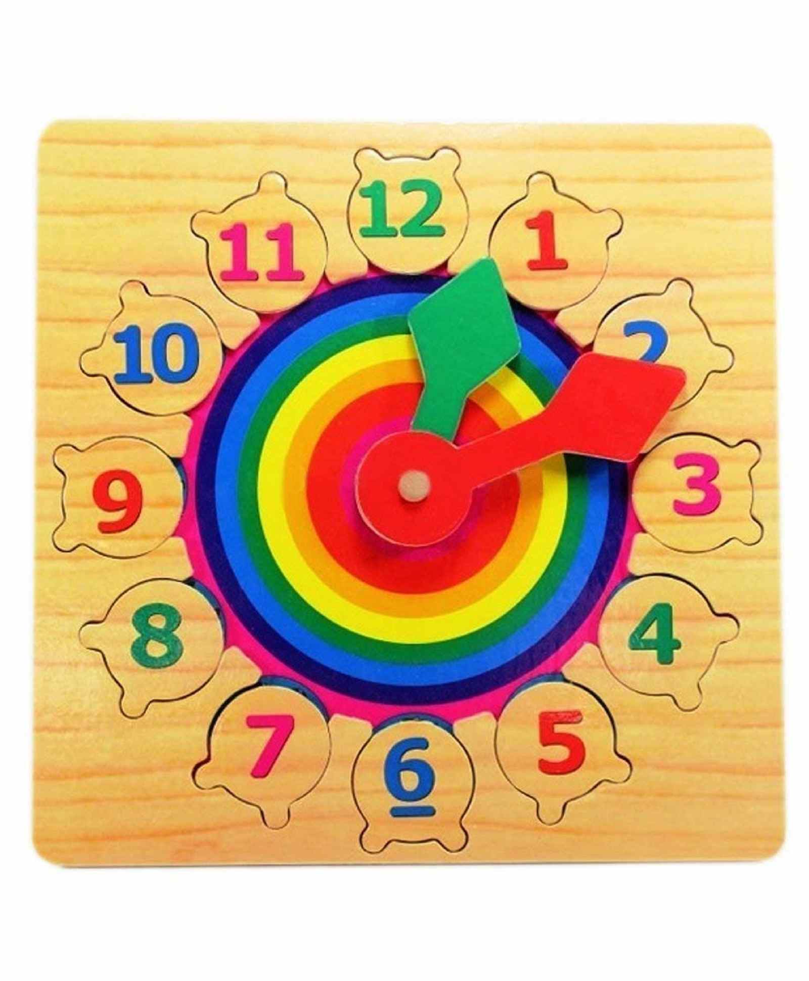 FunBlast Wooden Clock Time Telling Toy - Multicolor Online India, Buy  Educational Games for (3-8 Years) at FirstCry.com - 3538985