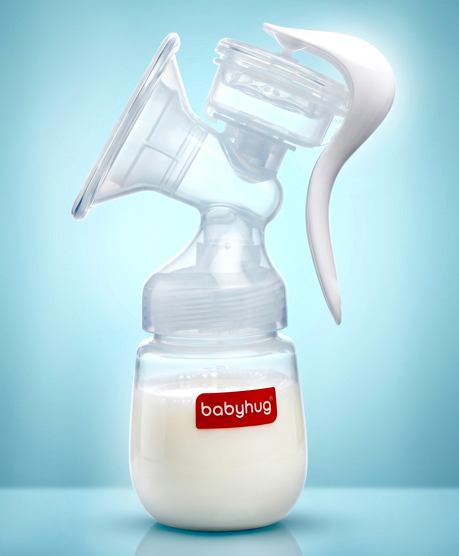 Babyhug Manual Breast Pump with Rotating Handle - White-image-24