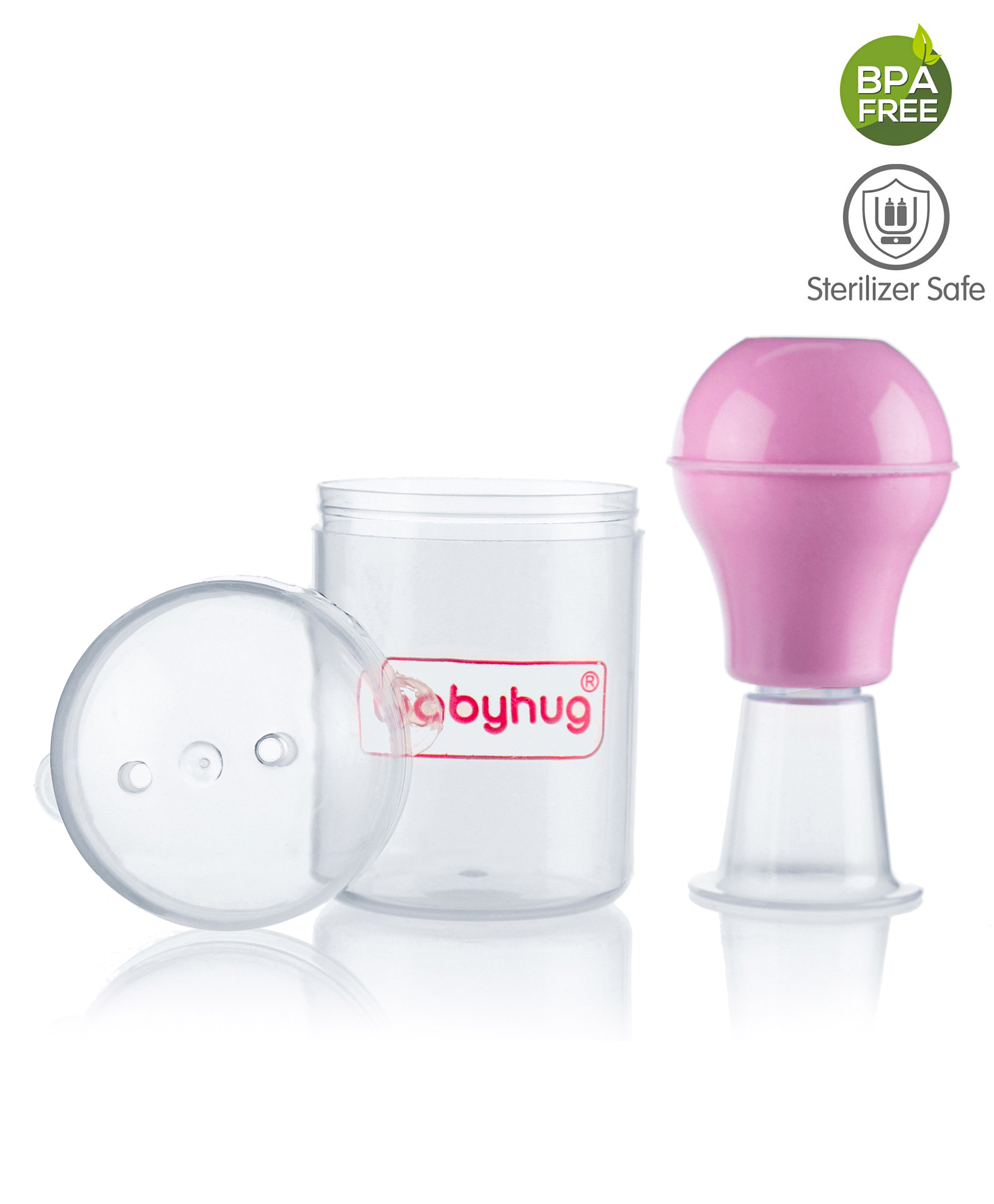 Babyhug Silicone Nipple Puller with Case - Pink-image-16