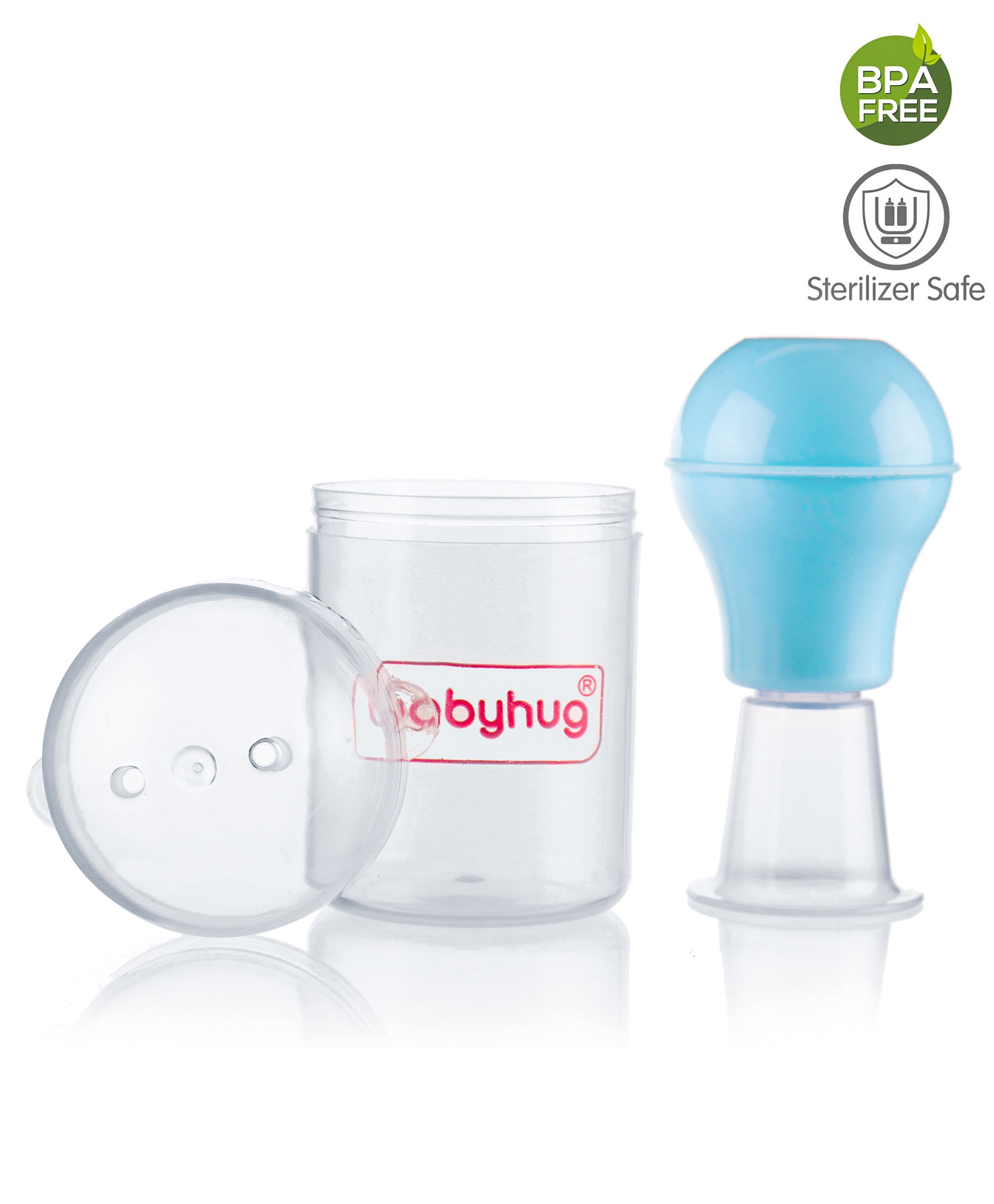 Babyhug Silicone Nipple Puller with Case - Blue-image-17