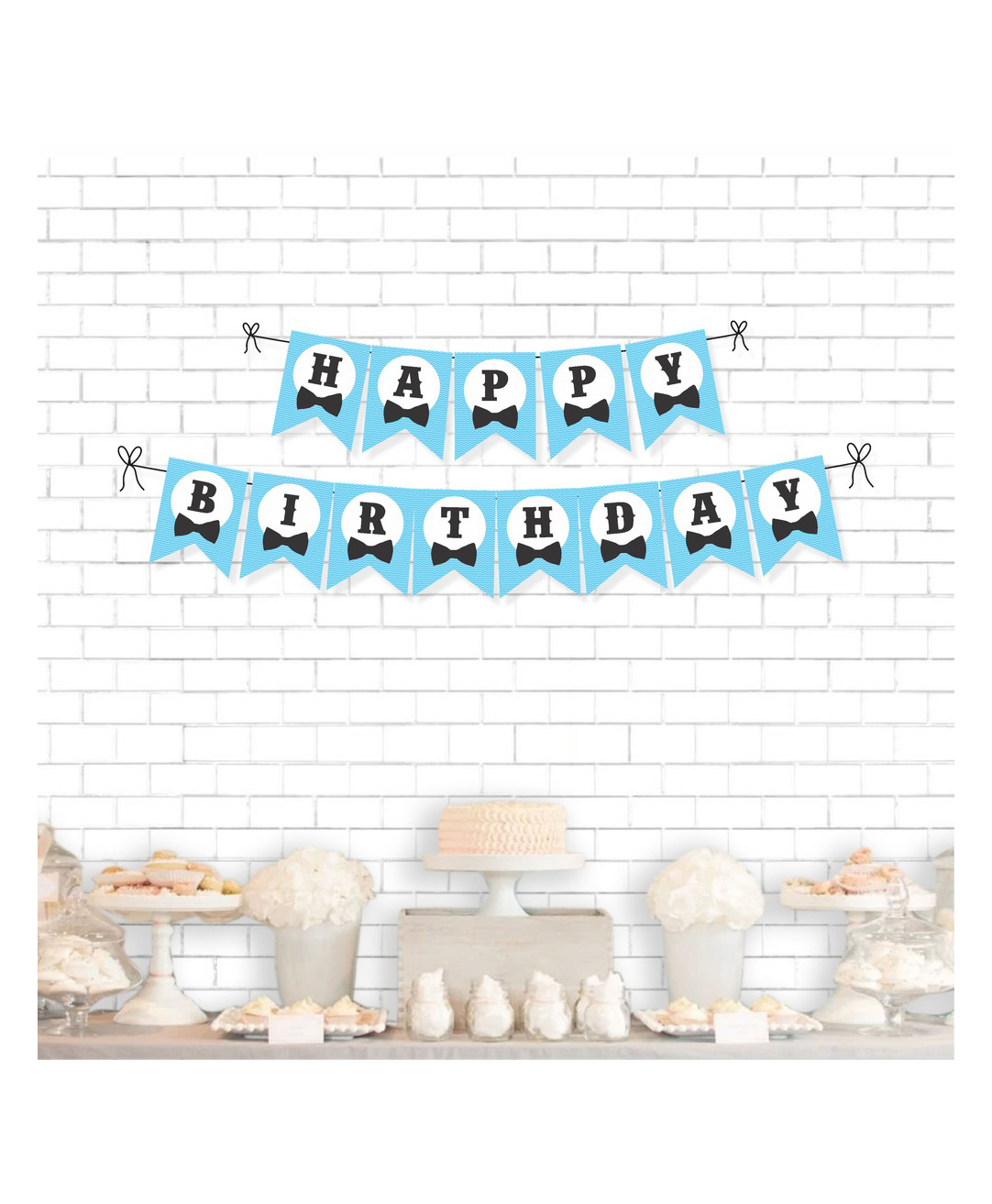 Untumble Happy Birthday Banner Blue - Length 152 cm-image-29