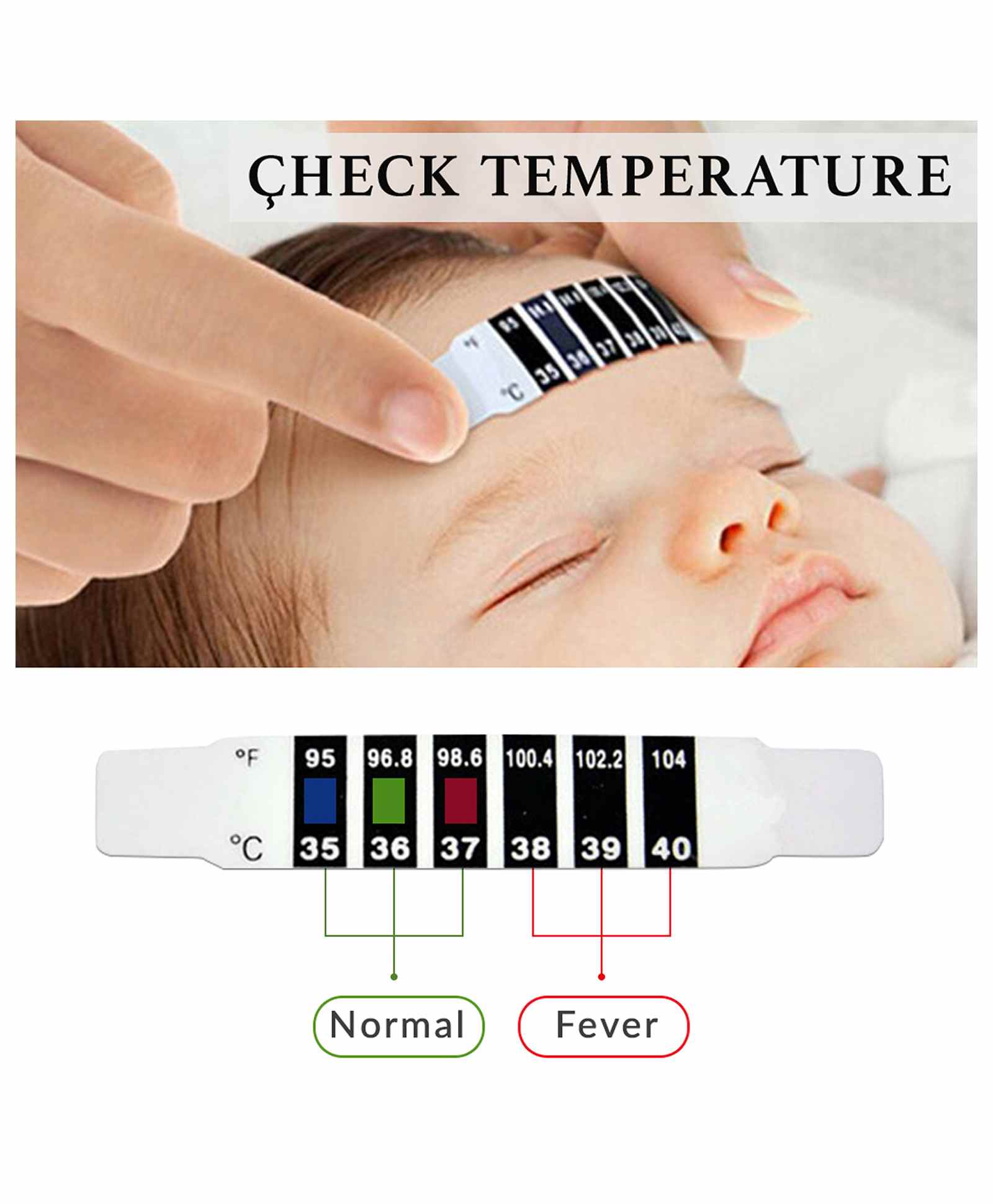 MCP Reusable Forehead Strip Thermometer - White-image-14
