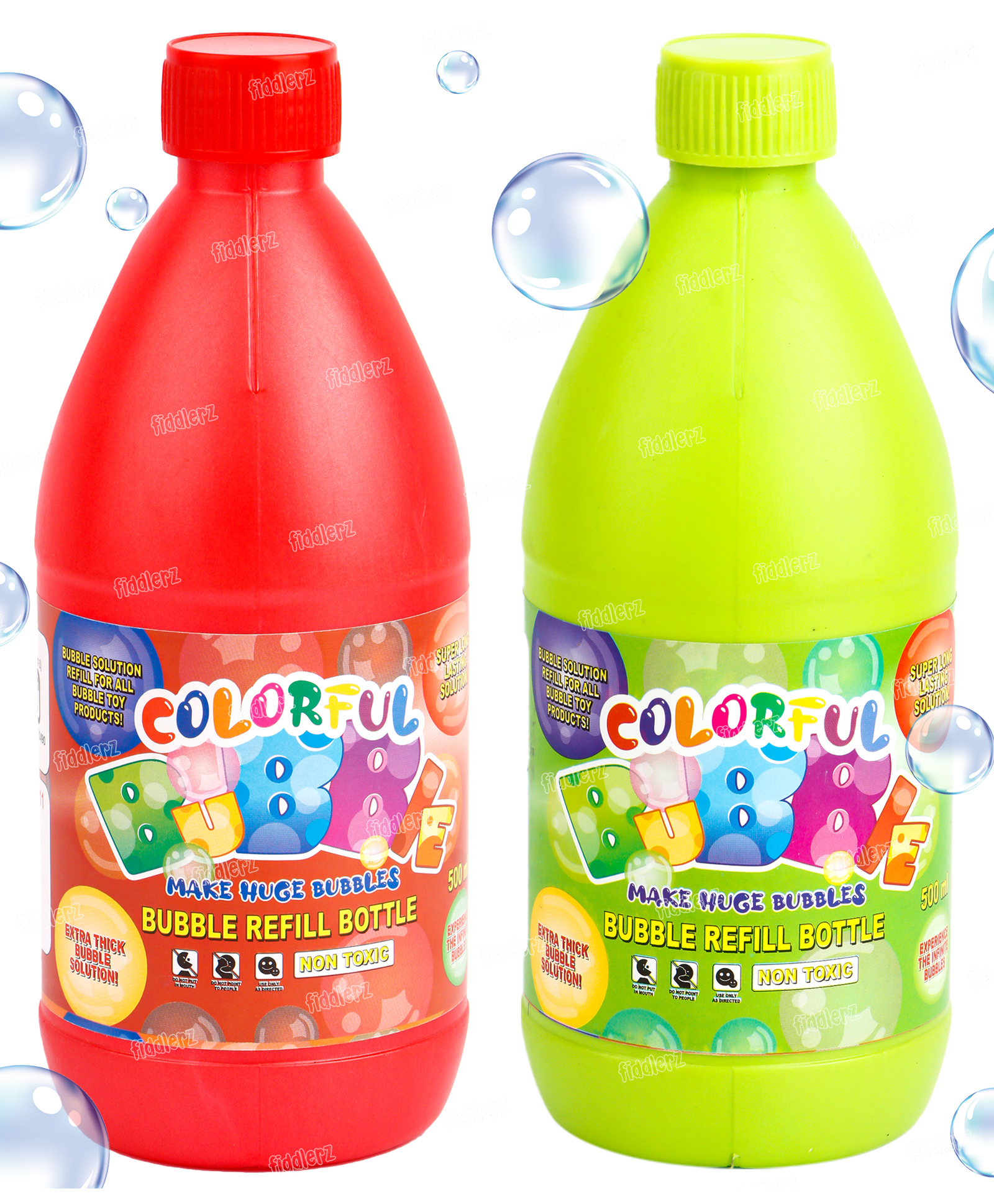 Fiddlerz Bubble Gun Refill Liquid 1 Bottle - 500 ml (Color May Vary)-picture-21