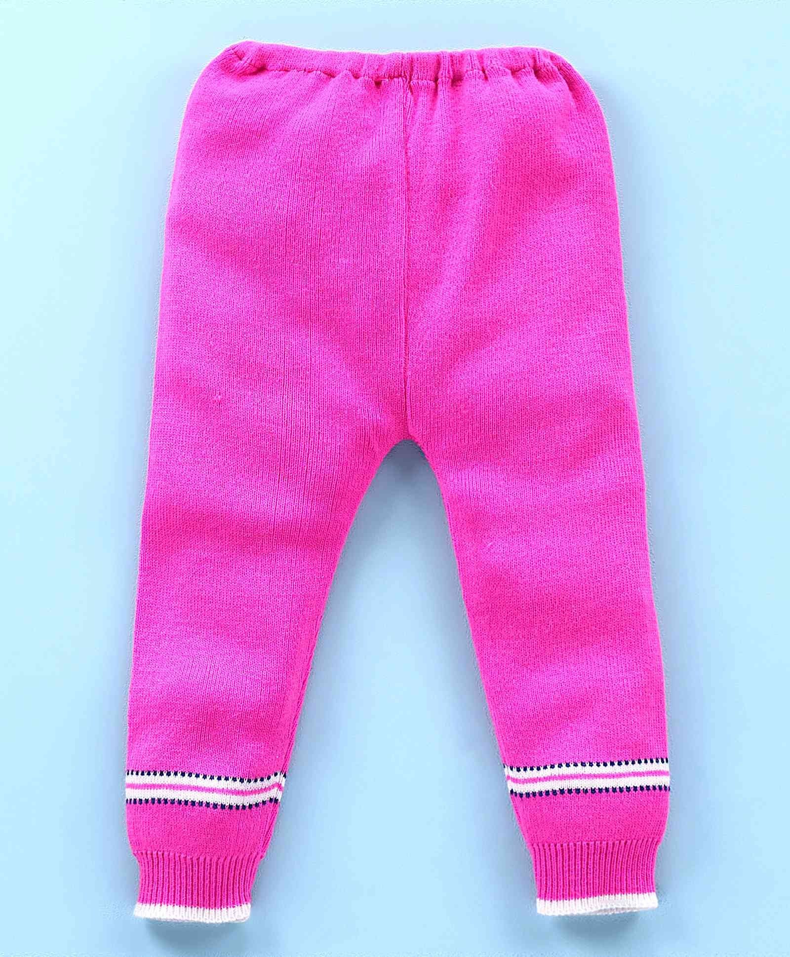 Babyhug Winter Wear Full Length Bottoms - Pink-picture-19