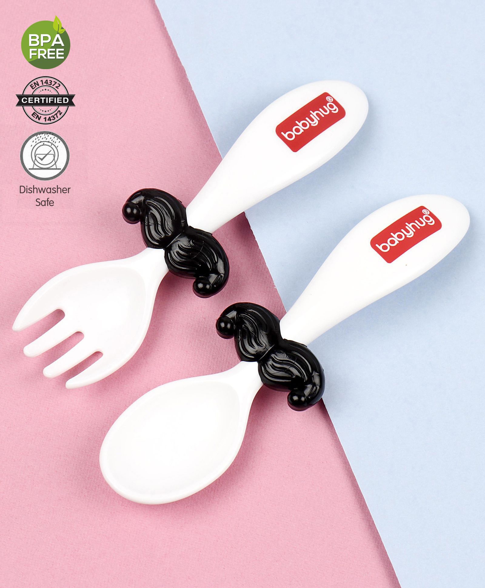Babyhug Spoon & Fork Set - Black-picture-13