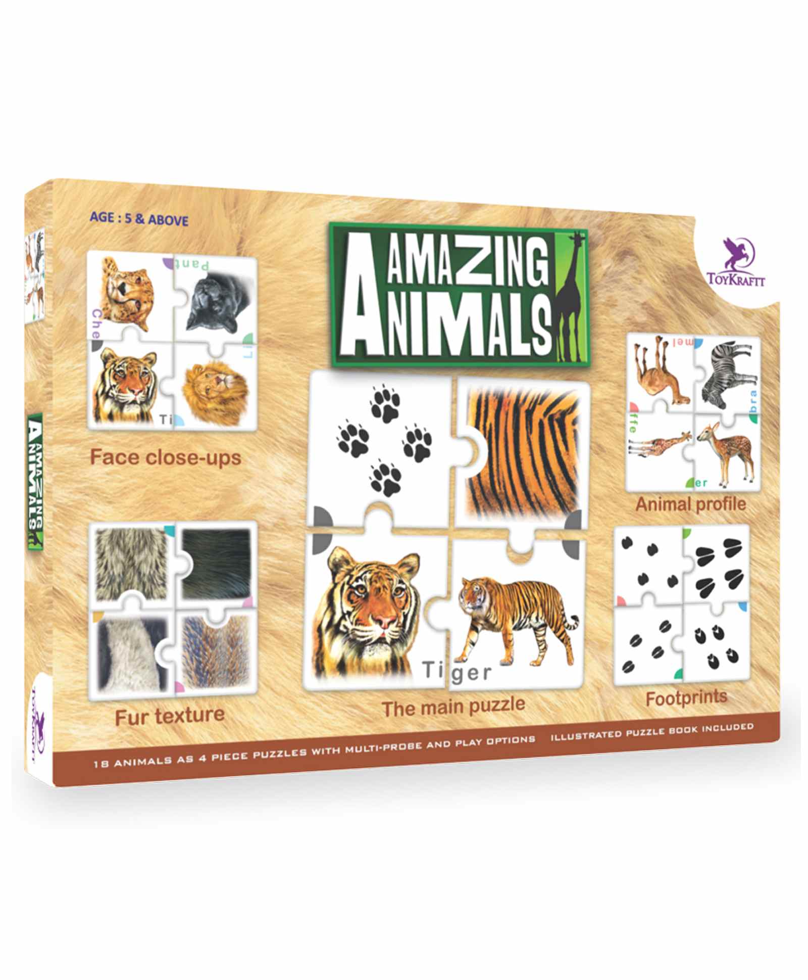 Toykraft Amazing Animals Jigsaw Puzzle - 72 Pieces Online India, Buy Puzzle  Games & Toys for (6-10 Years) at  - 3583762