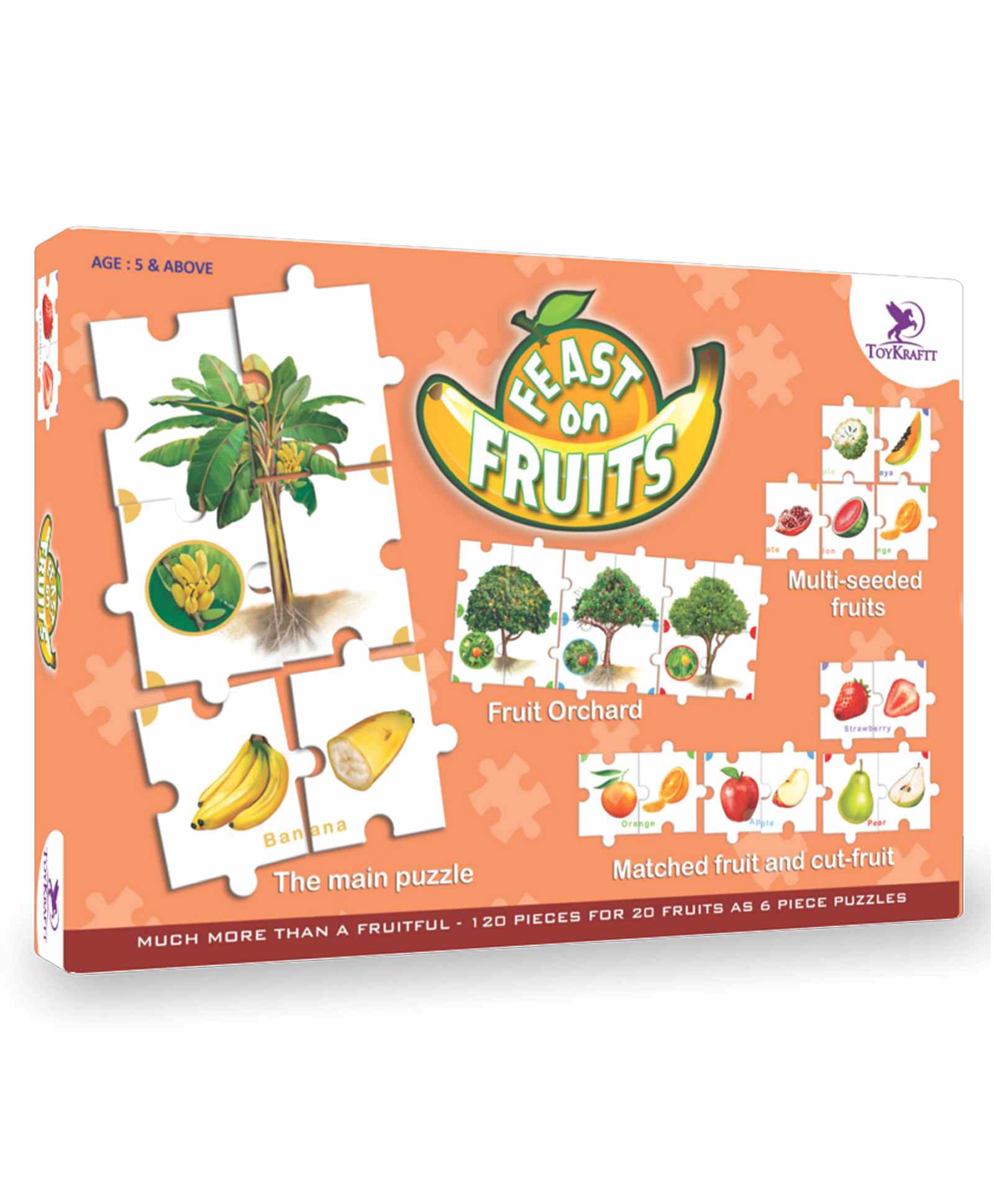 Toykraft Feast On Fruits Puzzle - 120 Pieces-image-15
