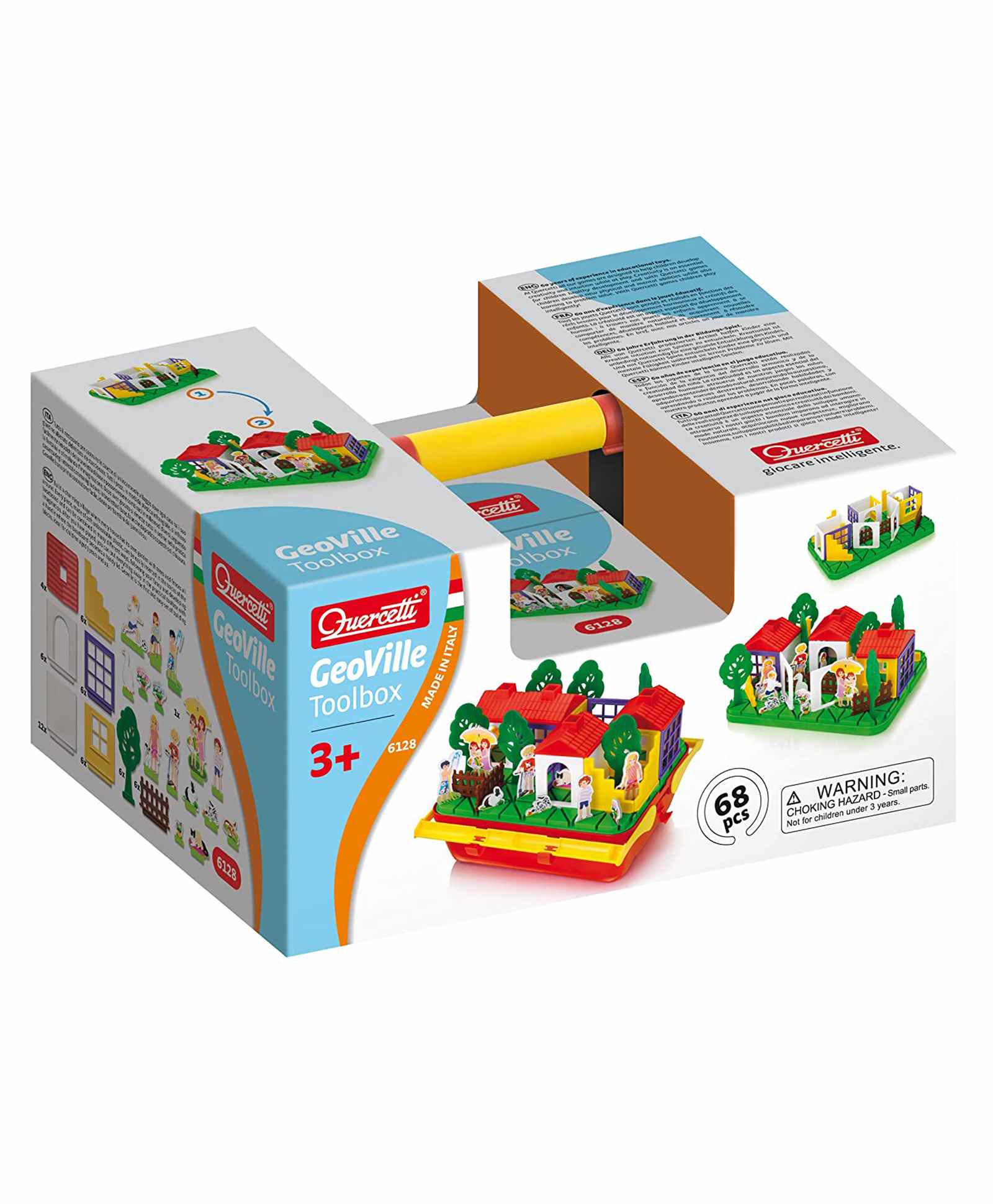 toykraftt Toy Kraft Quercetti Geoville Toolbox Building Construction Set Multicolor - 65 Pieces-picture-19