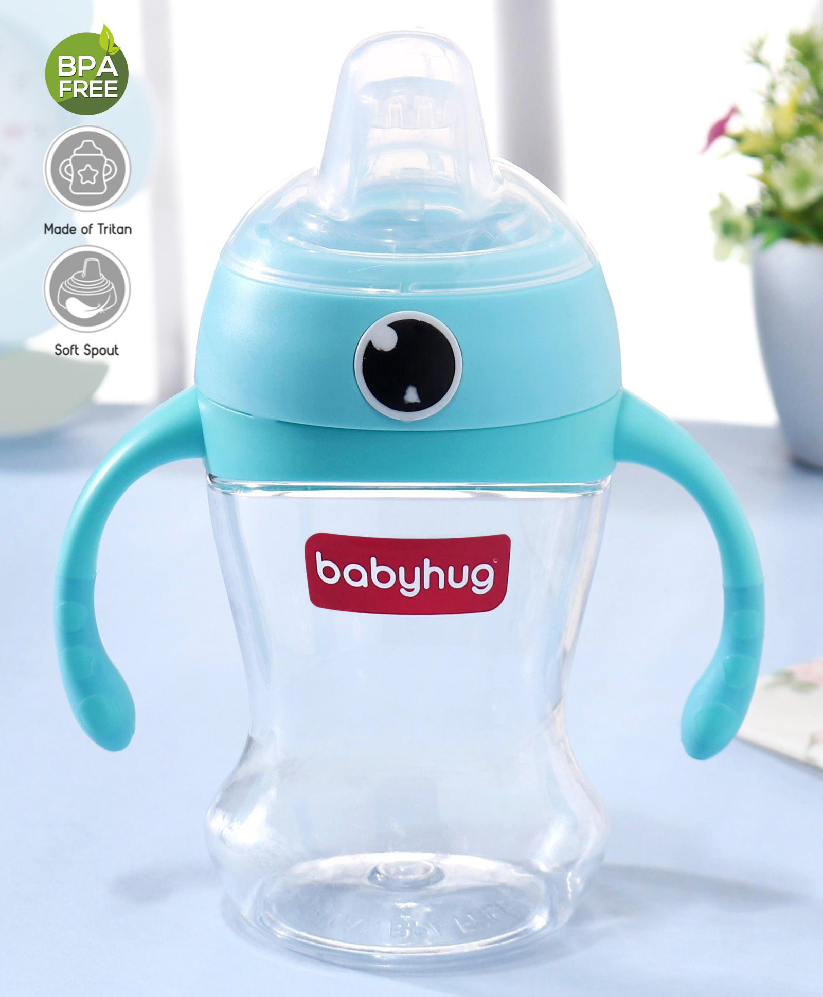 Babyhug Soft Spout Twin Handle Tritan Cup Blue - 300 ml